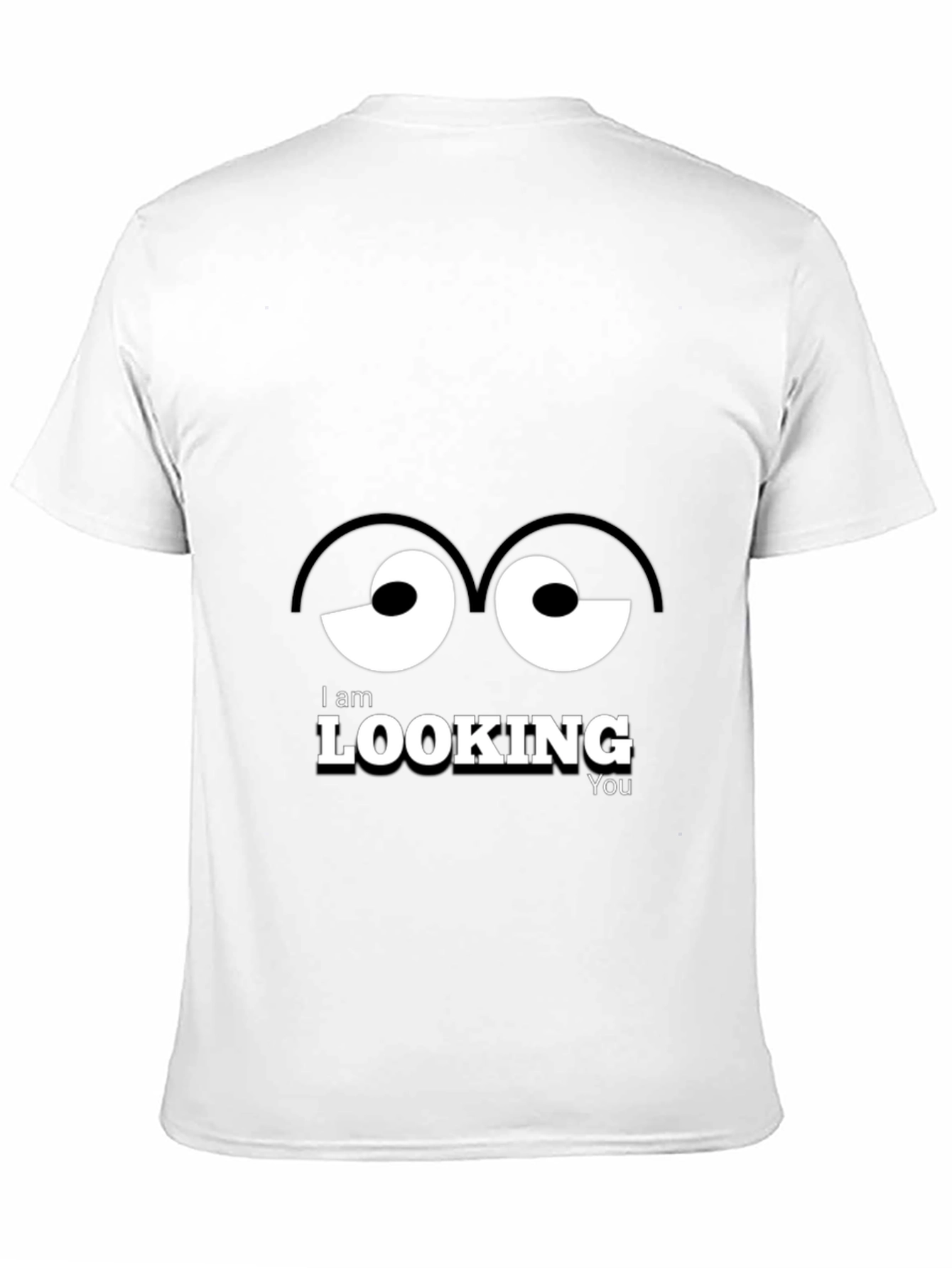 Funny Eyes Graphic Black T-Shirt - 11