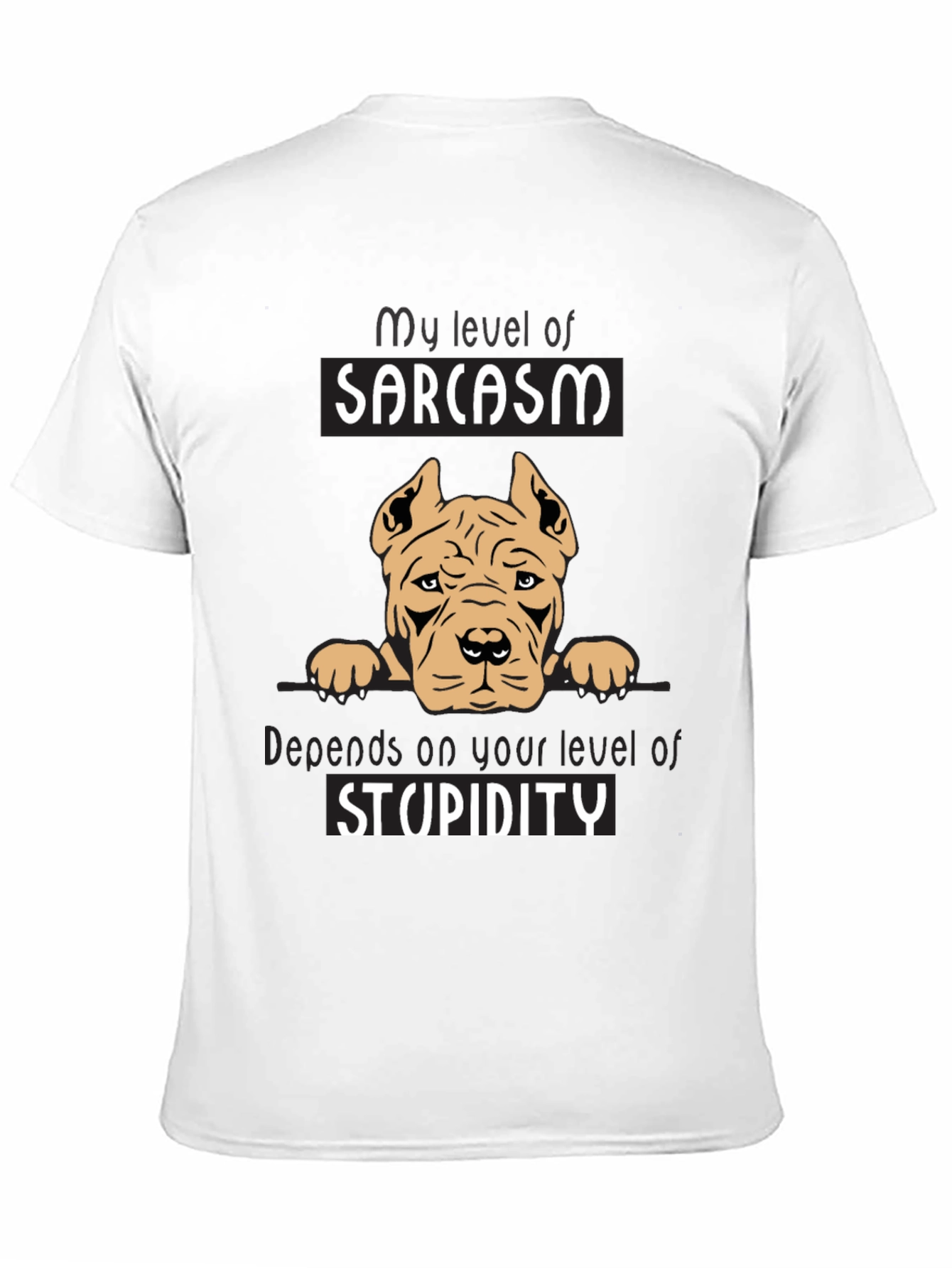 Black Sarcastic Dog Graphic Tee - Men's Black T-Shirt view 11
