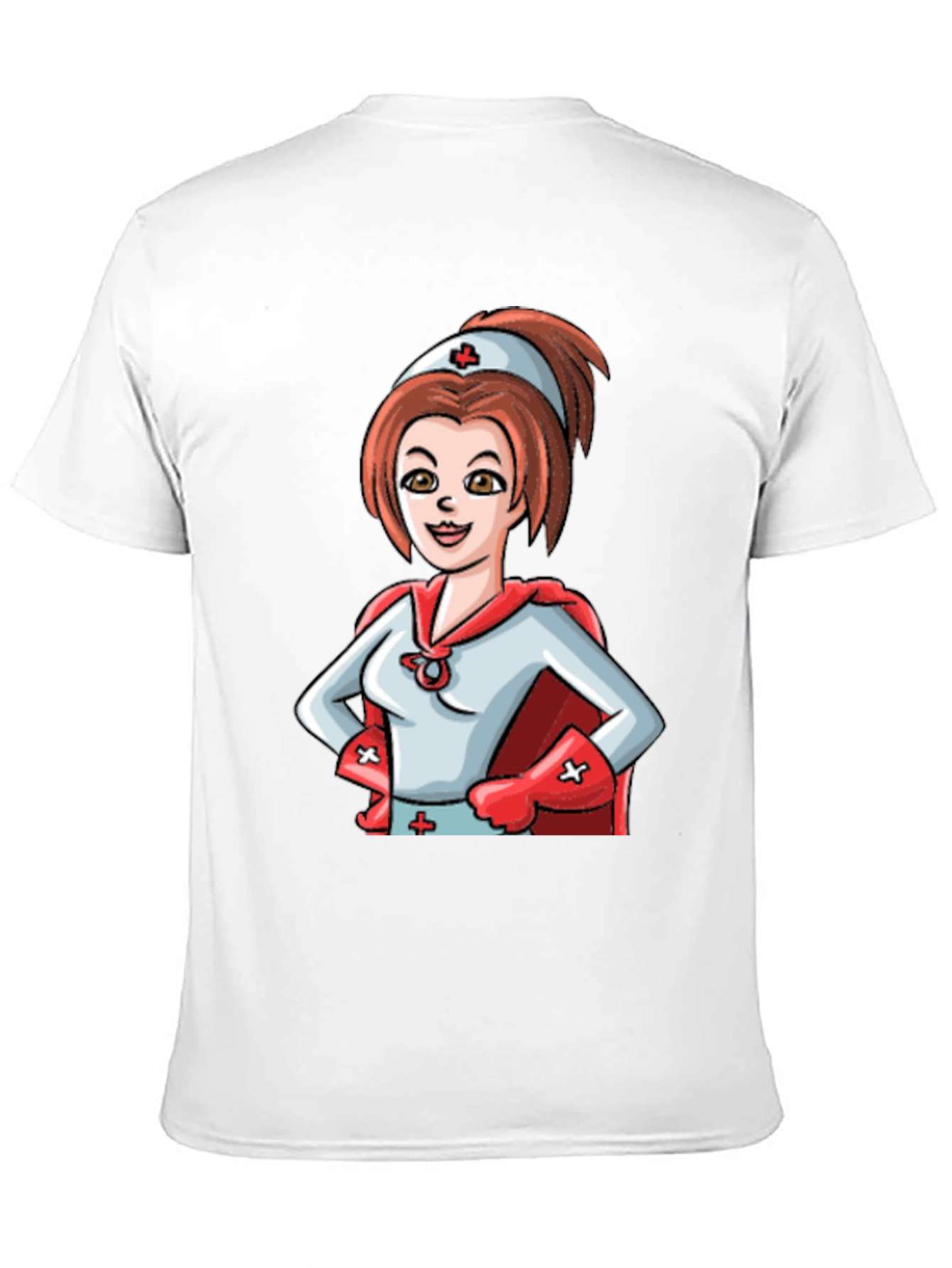 Black Nurse Superhero T-Shirt - Black Cotton Tee view 11