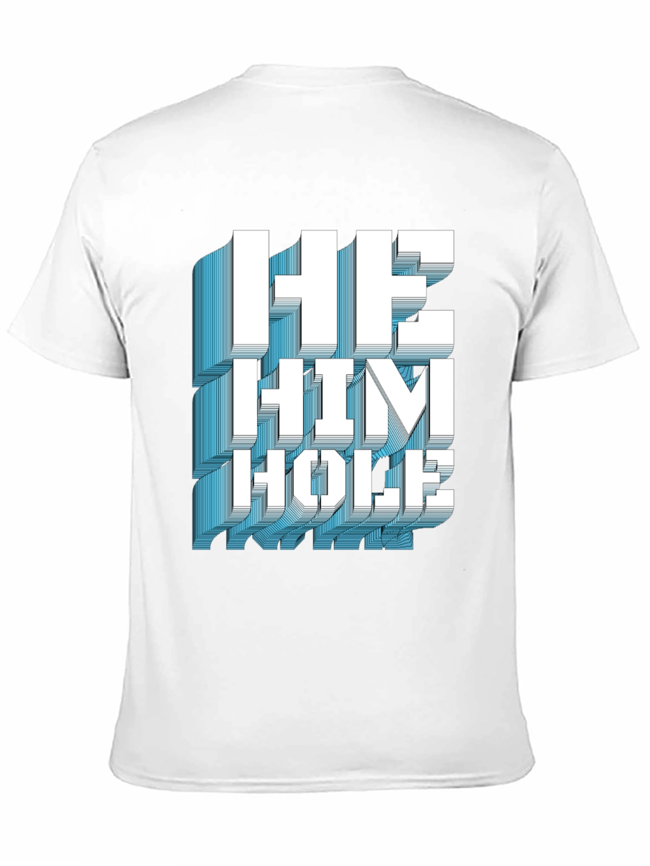 Black He Him Hole Graphic T-Shirt view 11