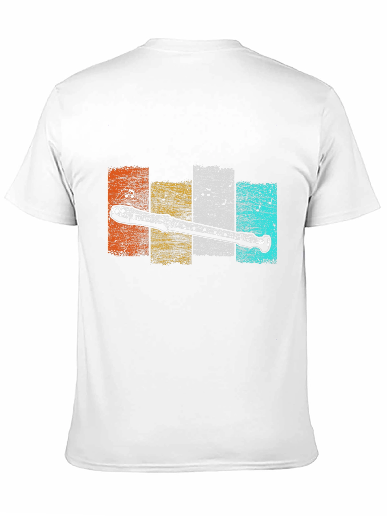 Black Retro Recorder T-Shirt - Musical Instrument Tee view 11