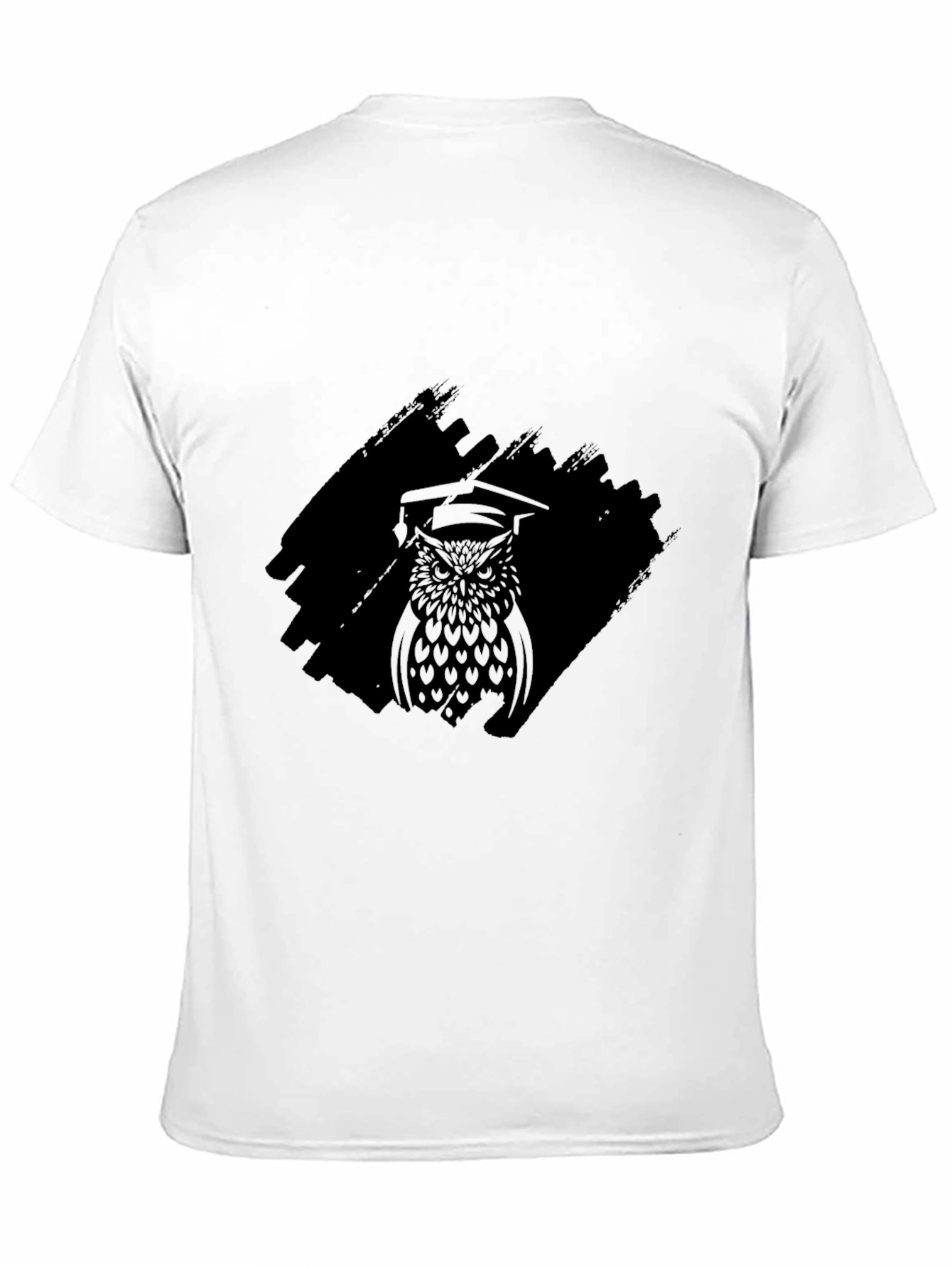 Black Men's Black Owl Graphic Print T-Shirt view 11
