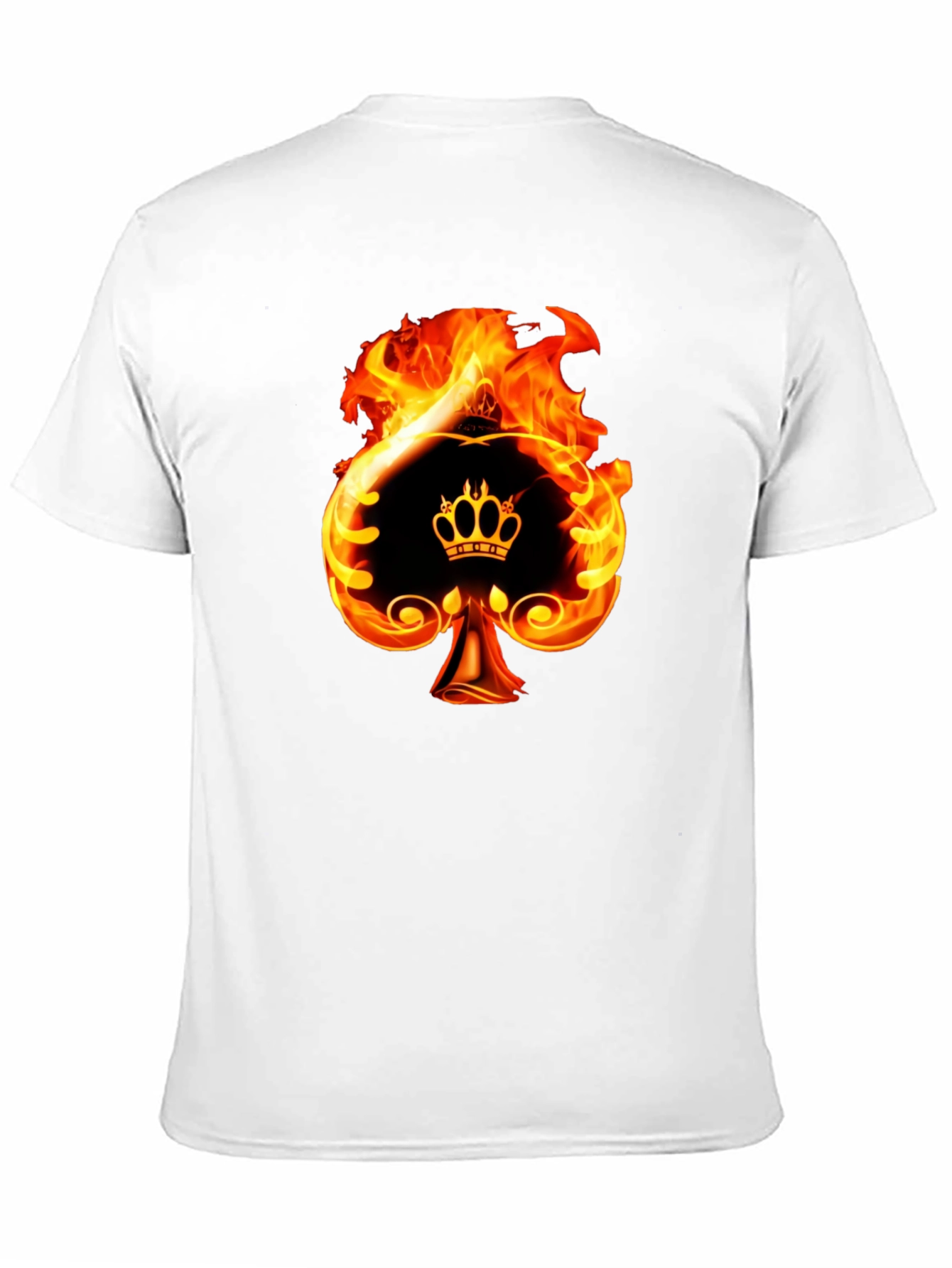 Black Fiery Spade King Graphic Tee view 11