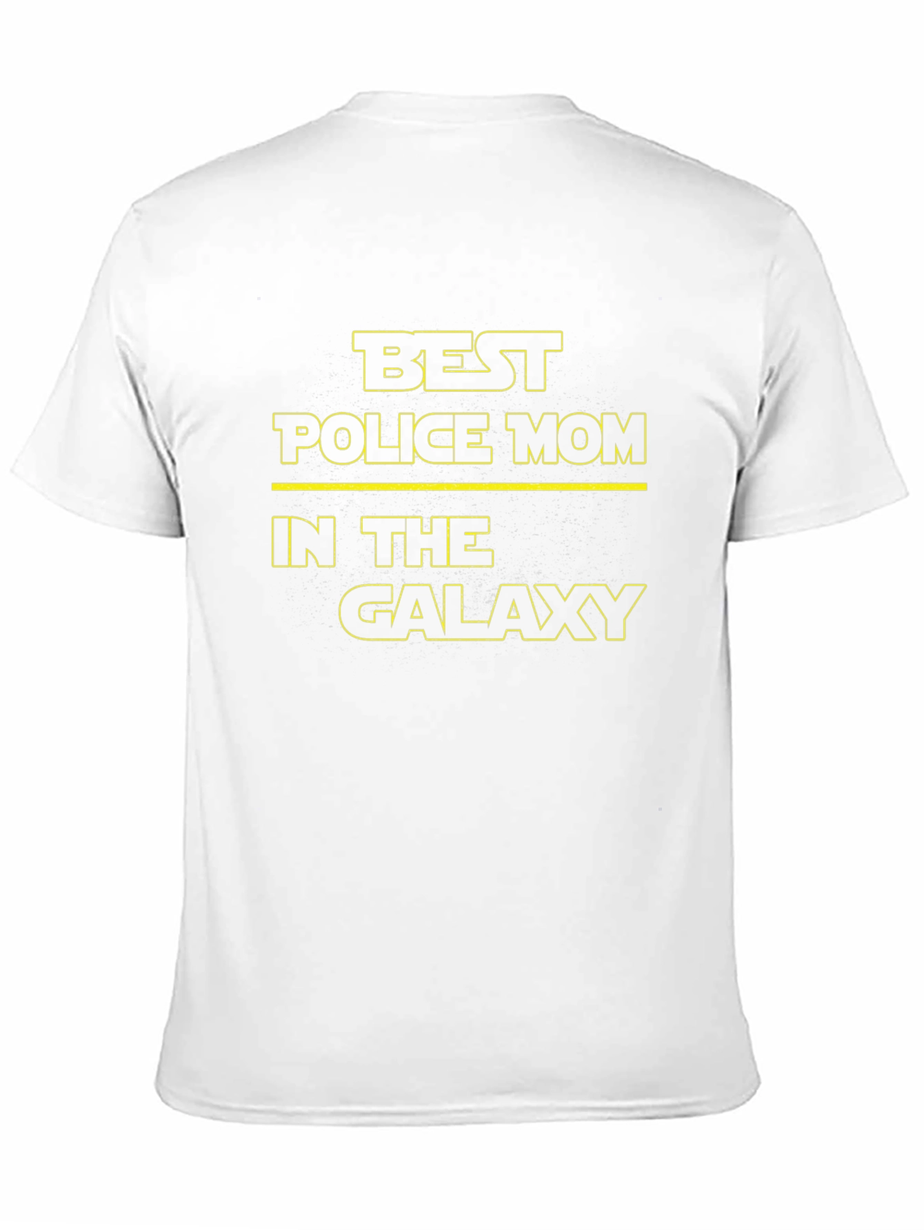 Black Best Police Mom Galaxy Black Graphic T-Shirt view 11