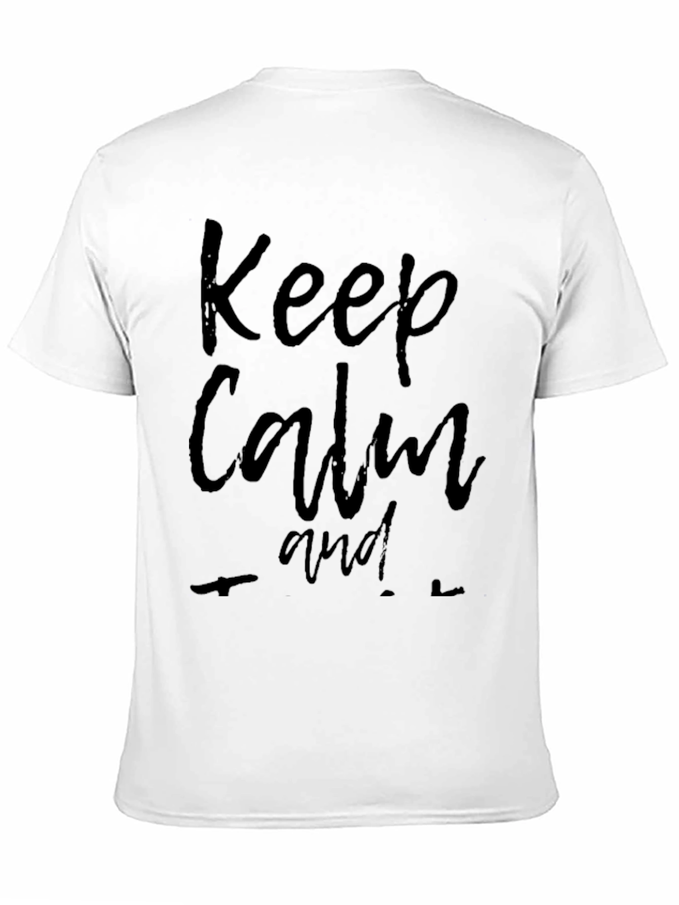 Black Keep Calm Black Graphic T-Shirt view 11