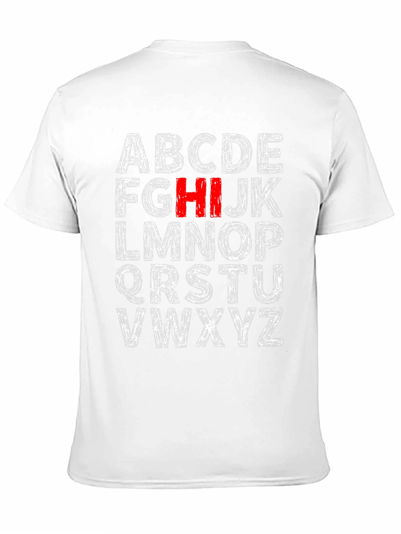 Black Alphabet Initial T-Shirt - HI Stands Out! view 11
