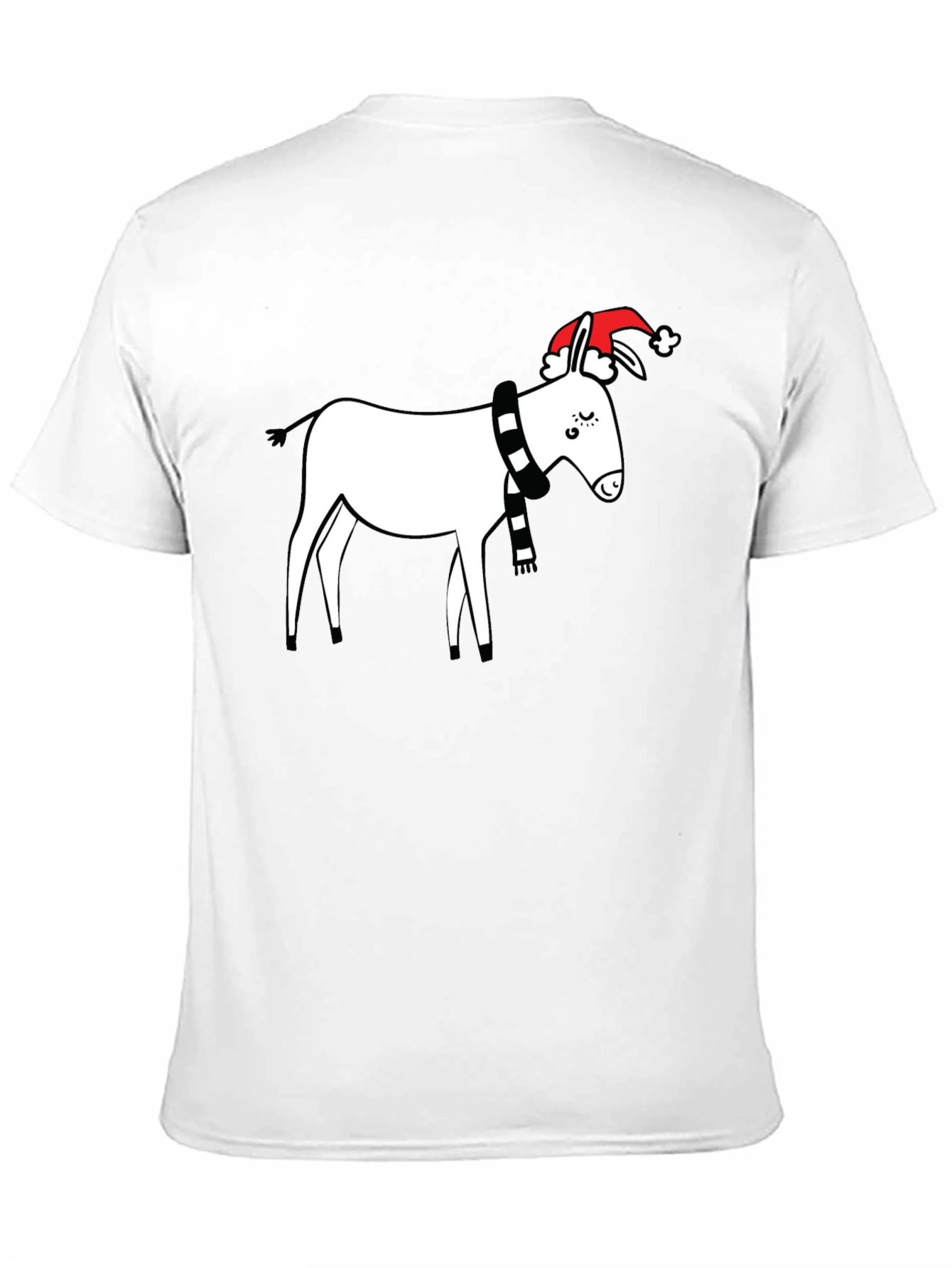 Black Festive Donkey T-Shirt - Holiday Humor view 11