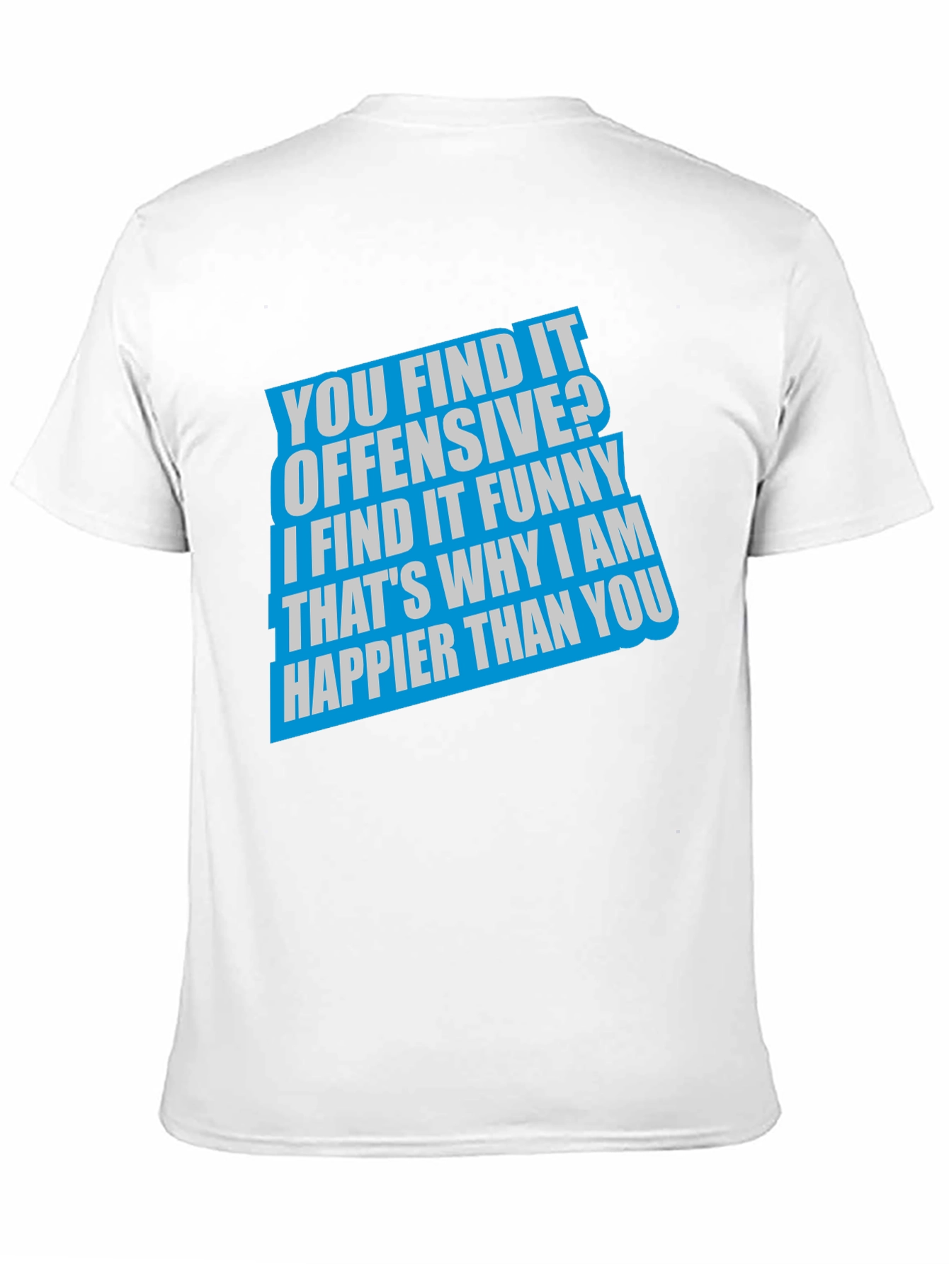 Black Offensive Funny Graphic T-Shirt - Black view 11