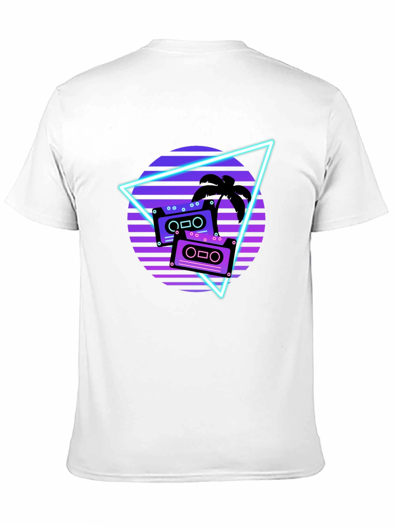 Black Retro Wave Cassette Graphic Tee view 11
