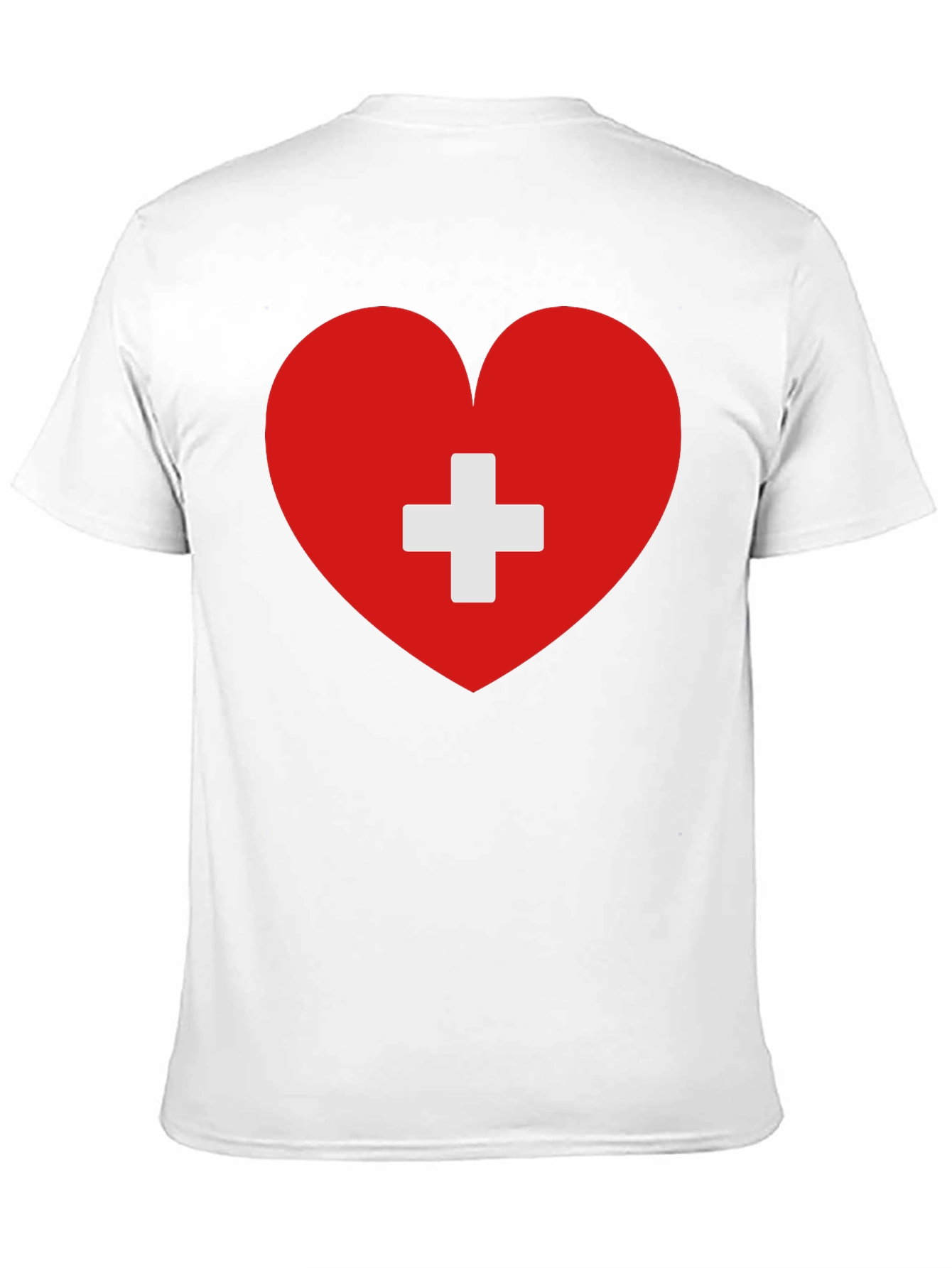 Black Heart & Cross Graphic Tee - Black Cotton Casual Shirt view 11