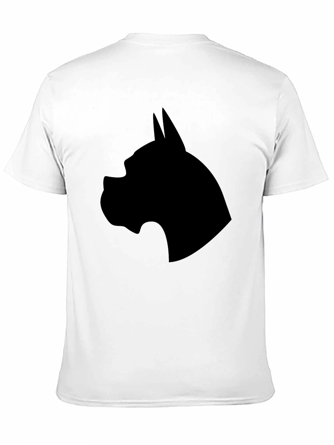 Black Men's Black Dog Breed Silhouette Graphic T-Shirt view 11