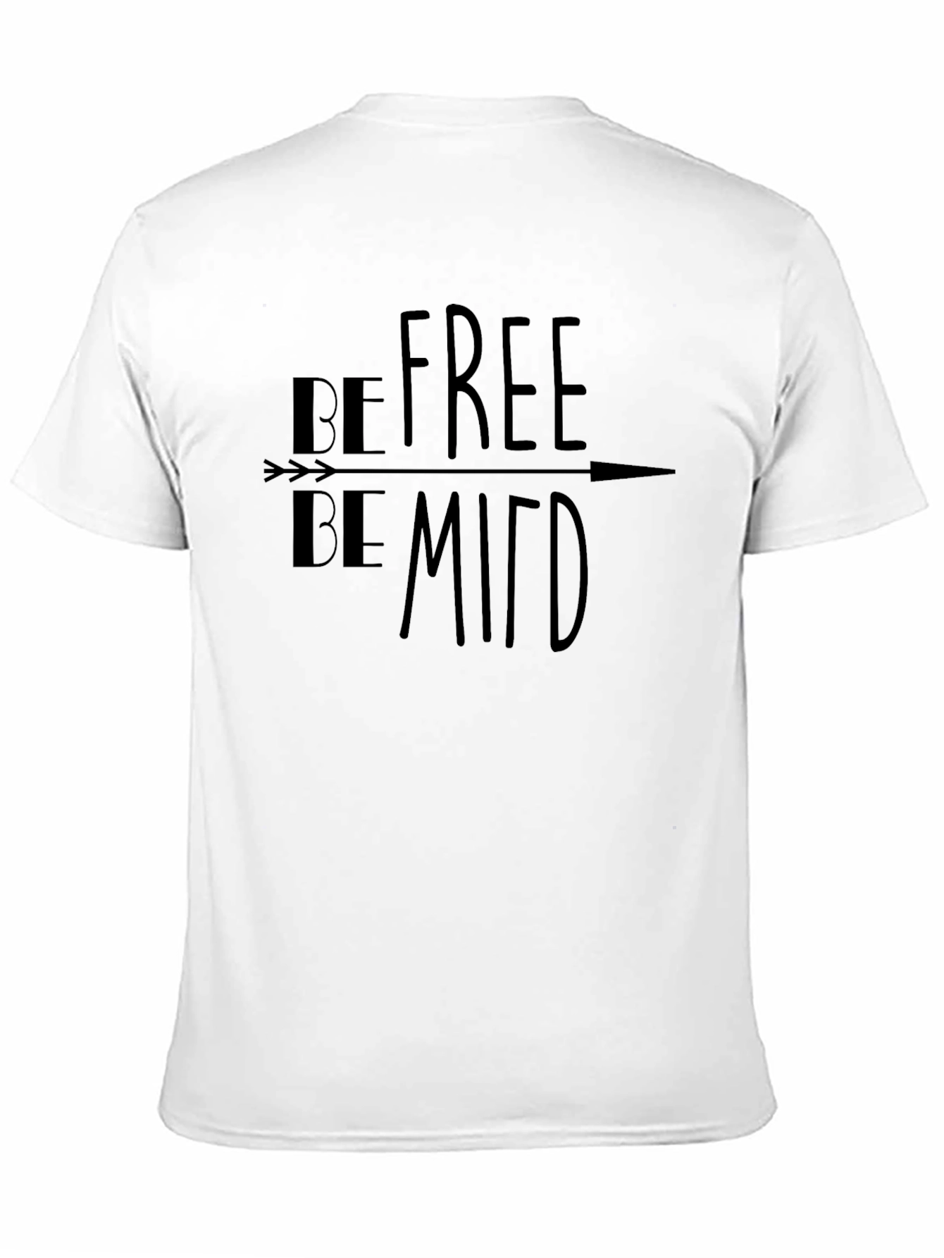 Black Be Free Be Mindful Graphic Tee view 11