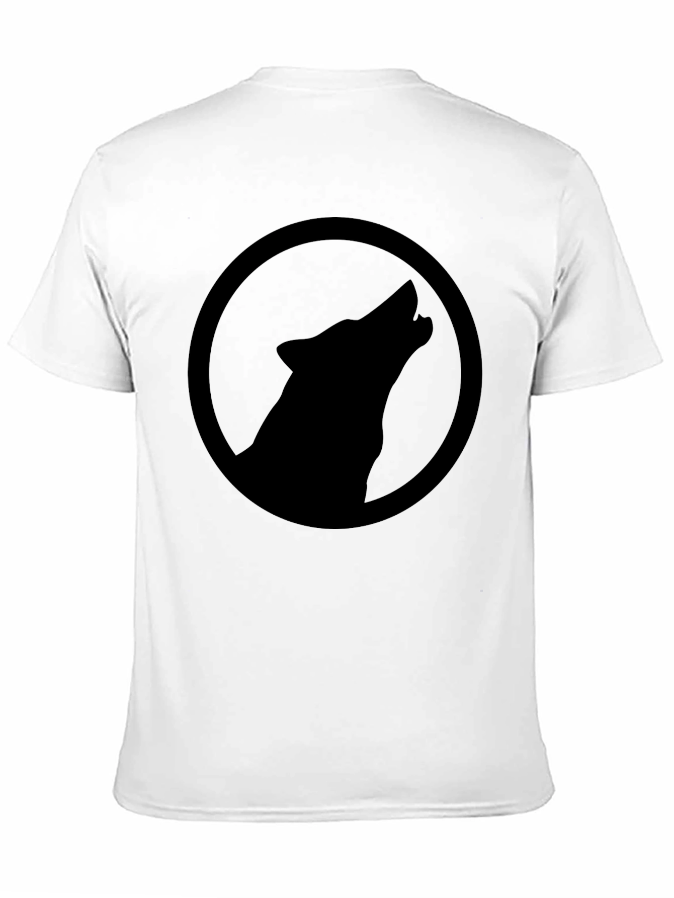 Black Black Wolf Silhouette T-Shirt - Unique Graphic Tee view 11