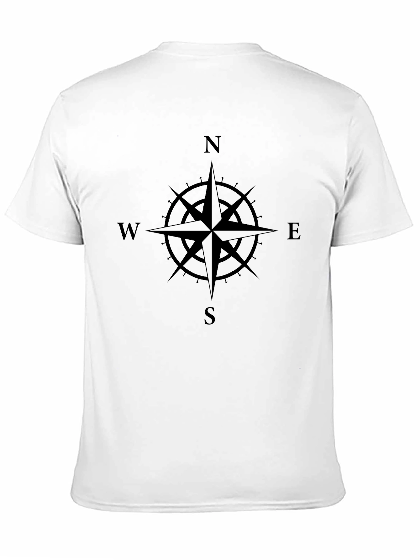 Black Compass Rose Graphic Tee - Men's Black T-Shirt view 11