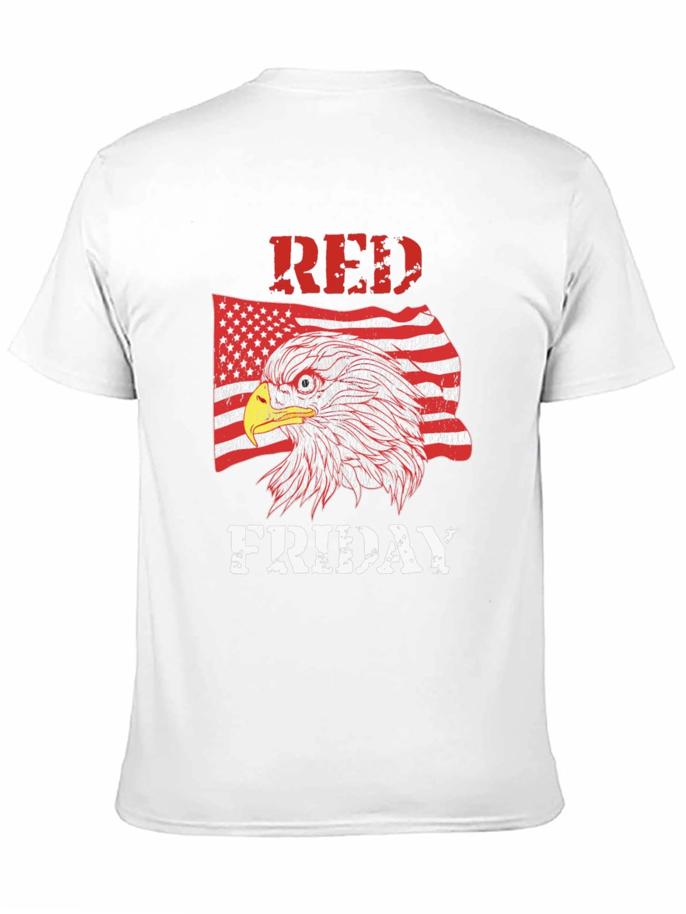 Black RED Friday Eagle Graphic Tee - Men's Black T-Shirt view 11