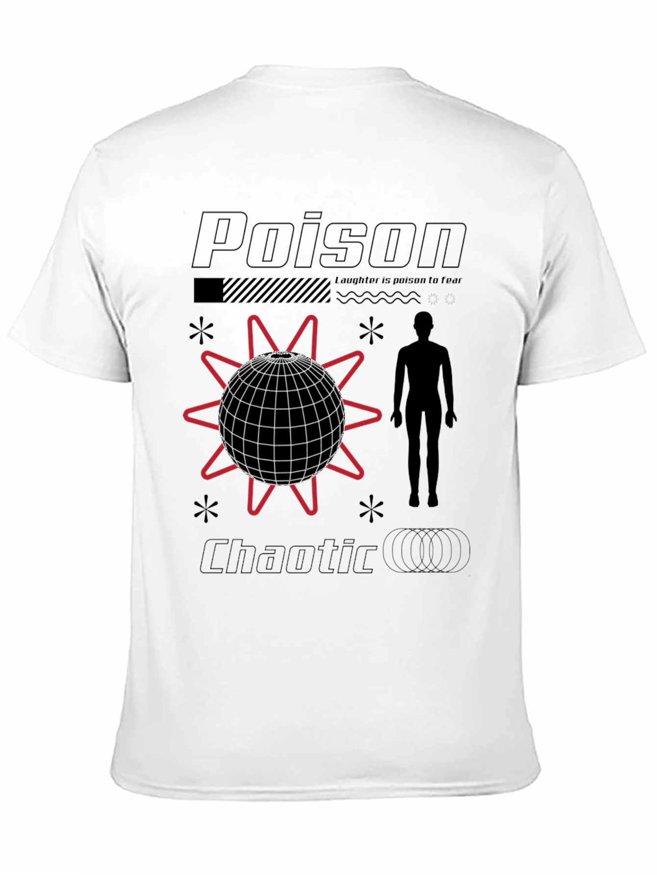 Black Poison Chaotic Graphic Tee - Trendy Streetwear view 11