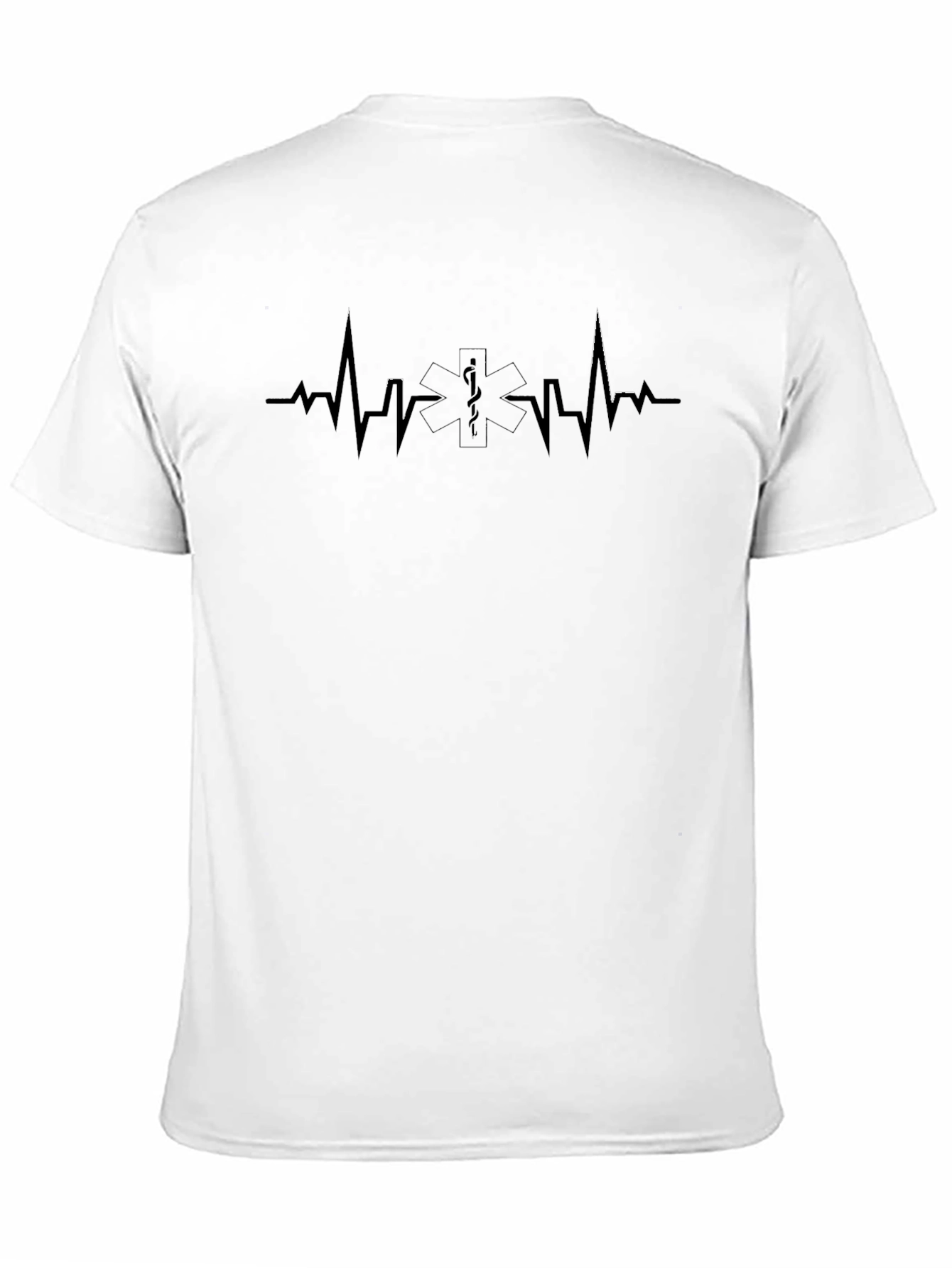 Black Medical Star Heartbeat T-Shirt view 11