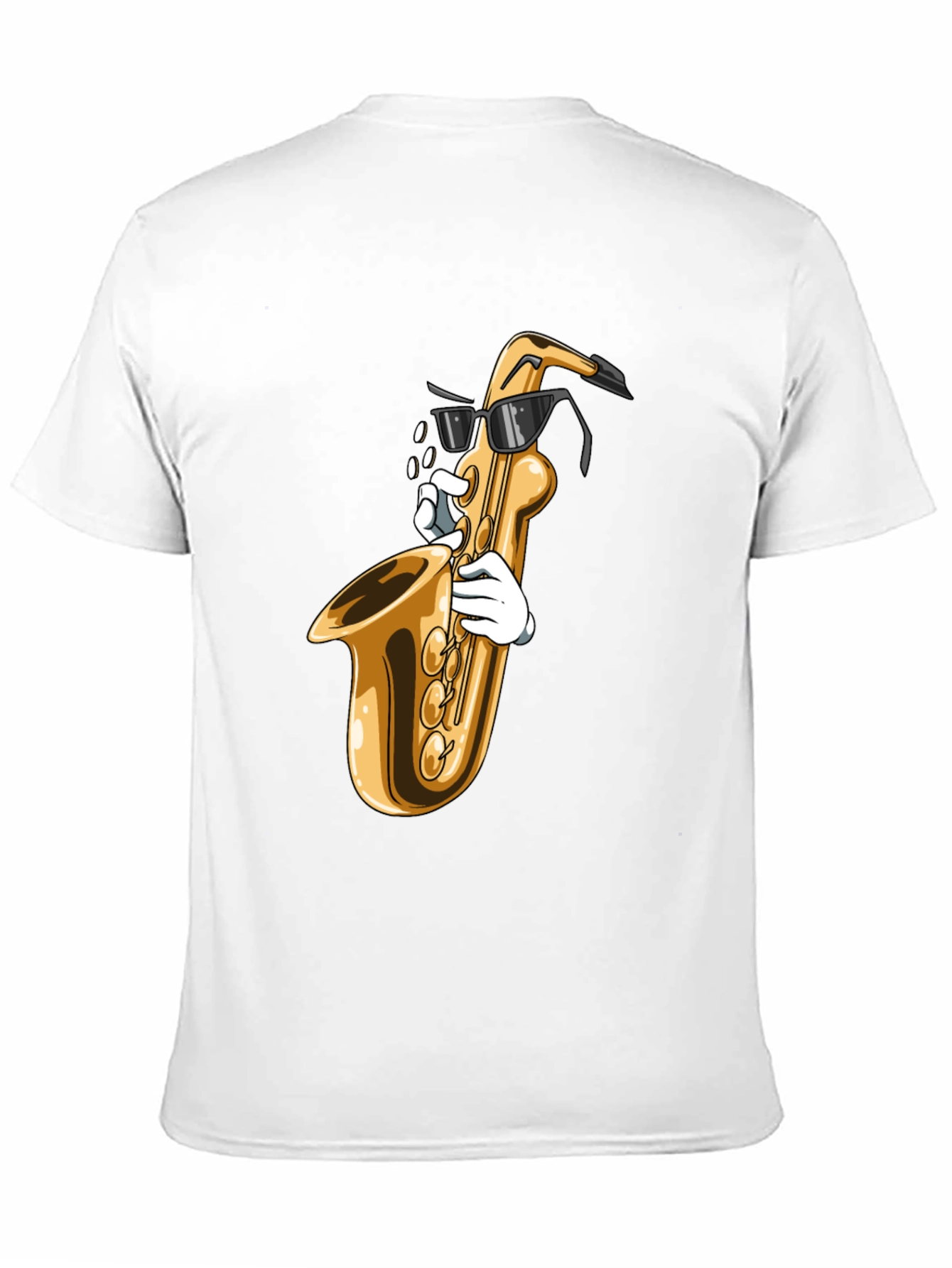 Black Cool Saxophone Graphic Tee - Music Lover Shirt view 11