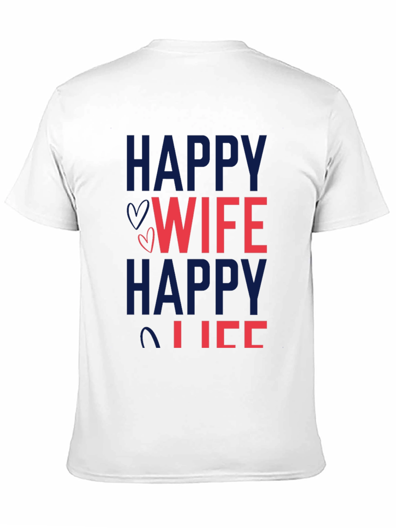 Black Happy Wife Happy Life Graphic T-Shirt view 11