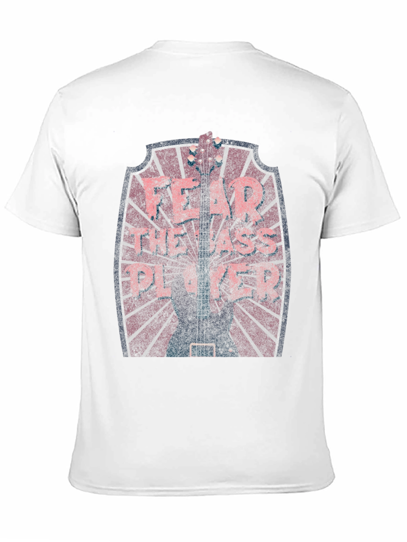 Black Fear the Bass Player Vintage Style T-Shirt view 11