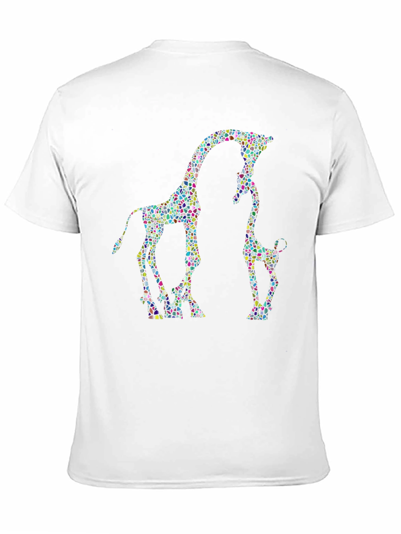 Black Giraffe Mosaic Graphic T-Shirt - Stylish Black Tee view 11
