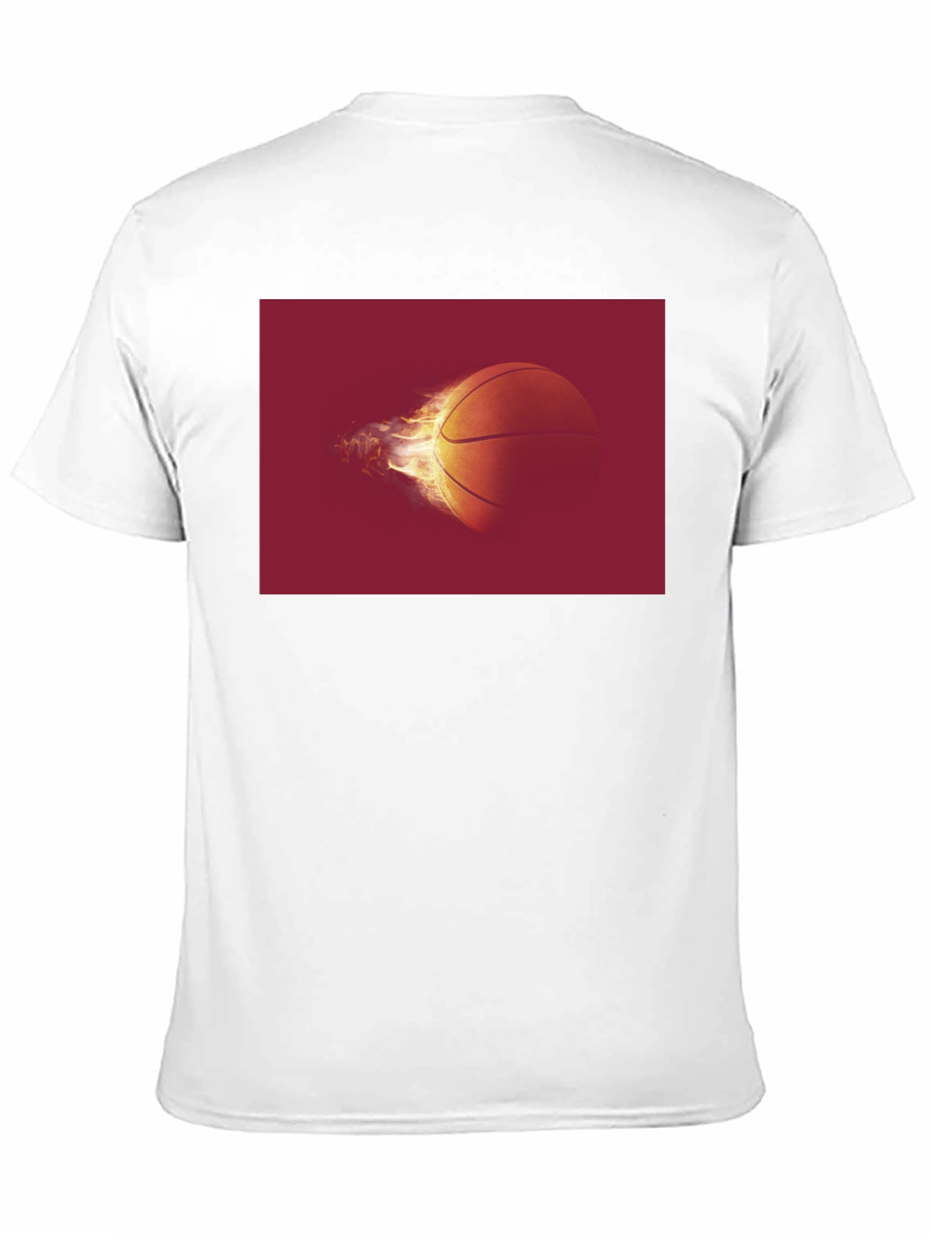 Black Flaming Basketball Graphic Tee - Black view 11