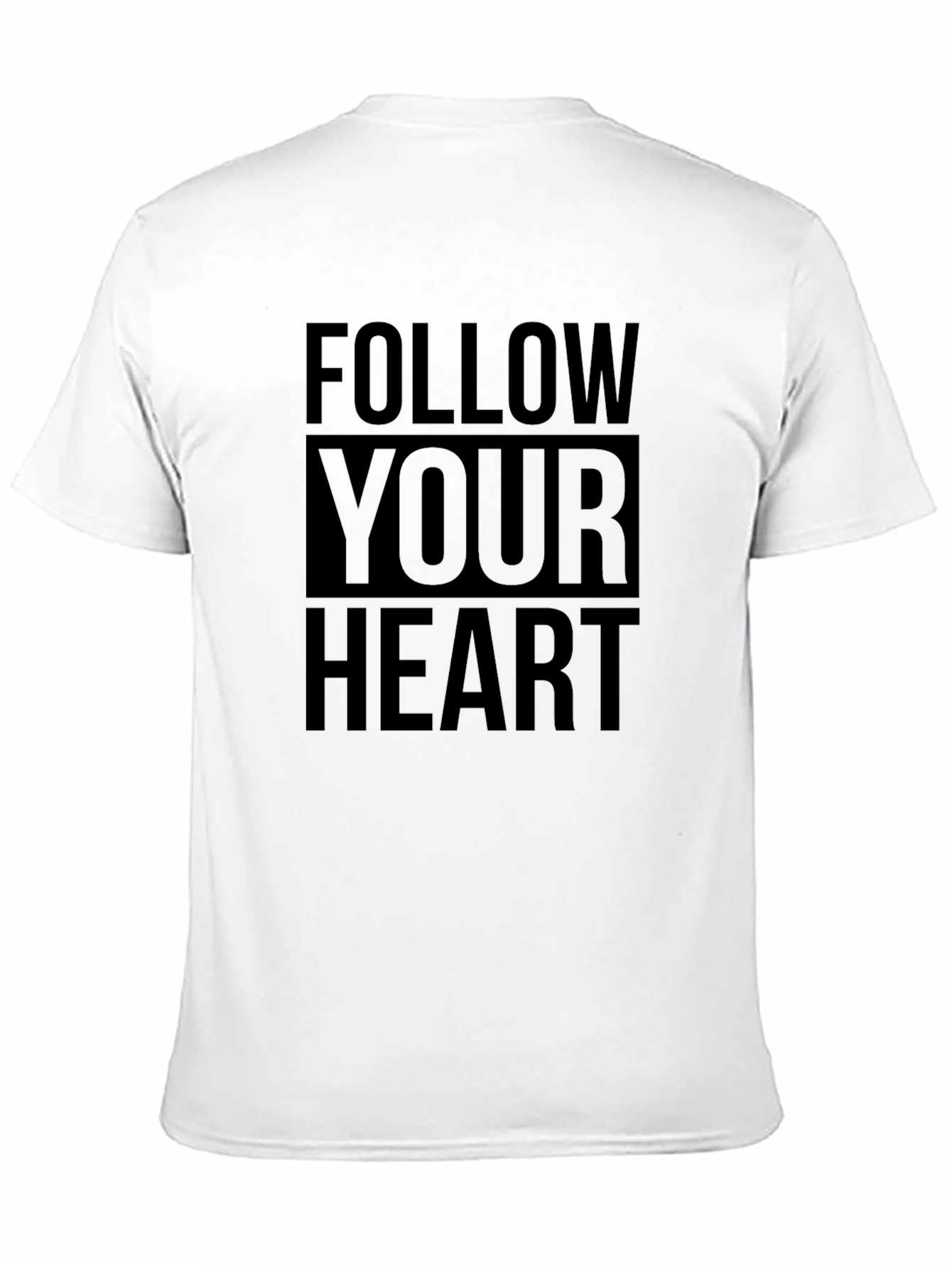 Black Follow Your Heart Graphic Print Tee - Black Cotton view 11