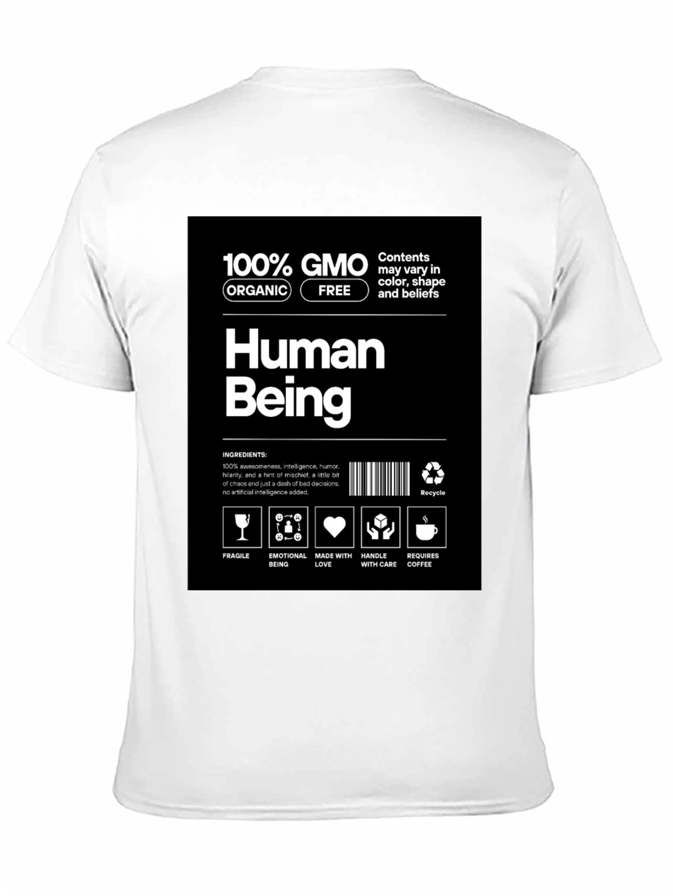Black Human Being Ingredients T-Shirt view 11