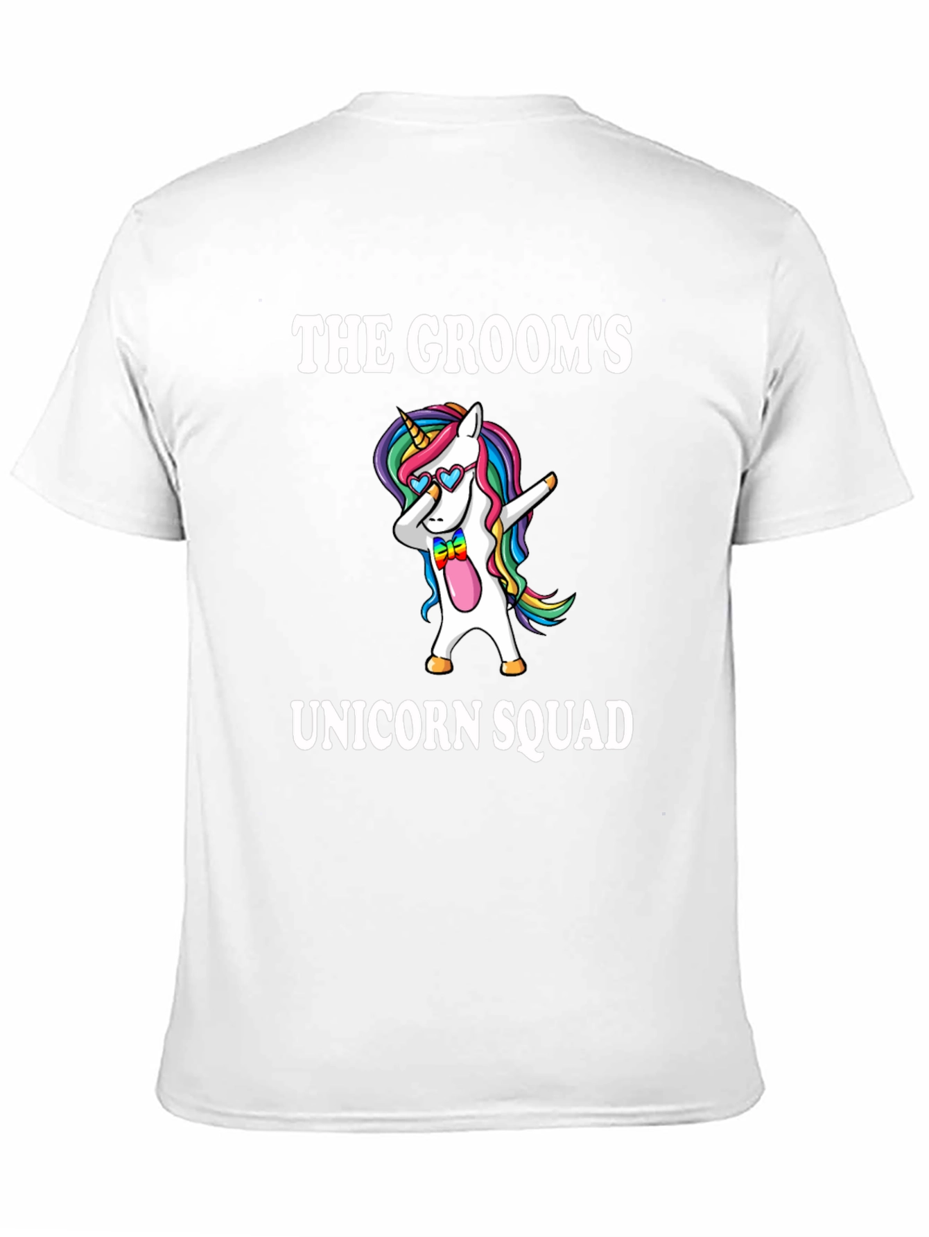 Black Groom's Unicorn Squad Black T-Shirt view 11