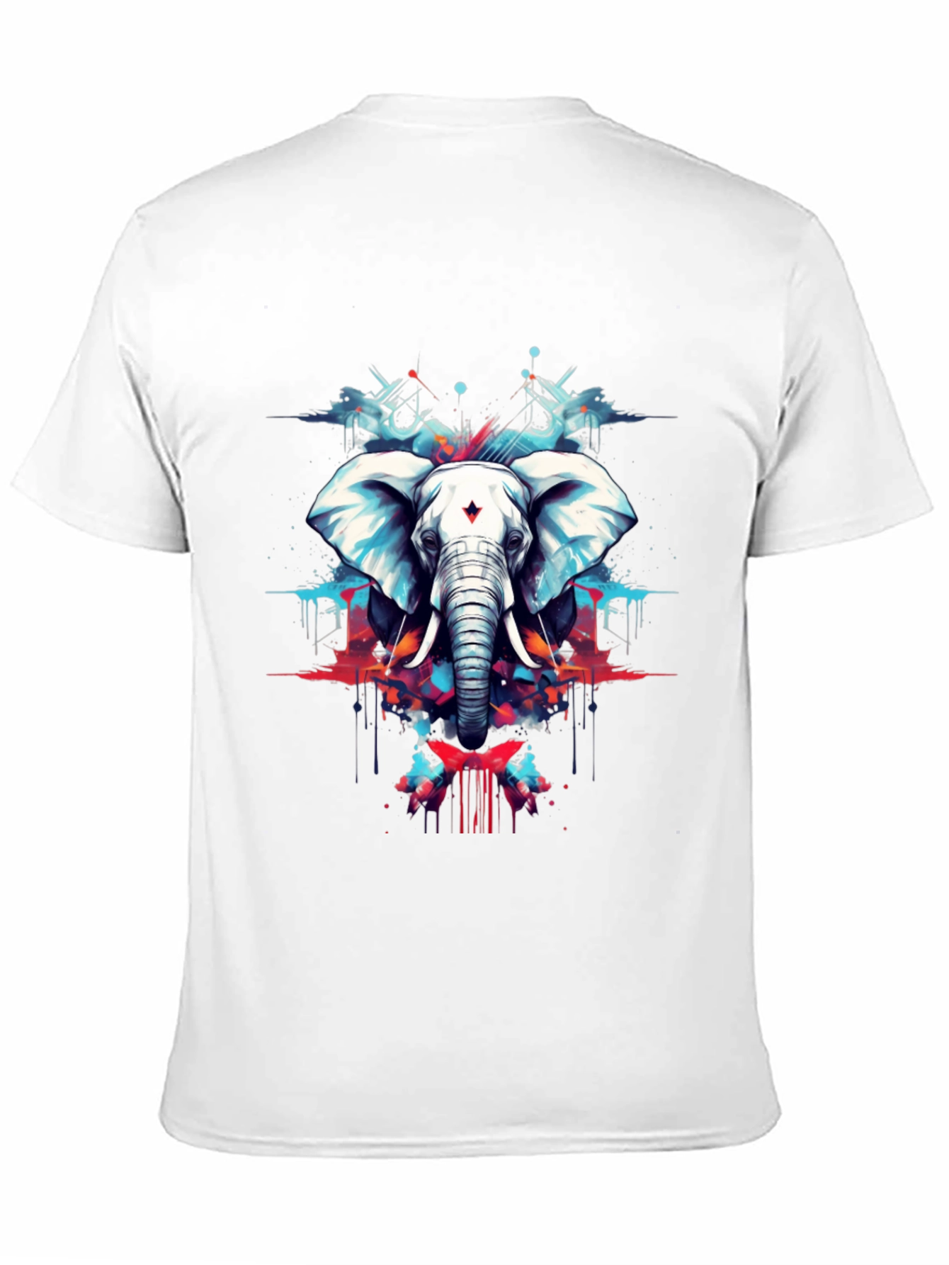 Black Elephant Art Black Tee - Stylish Graphic Print view 11