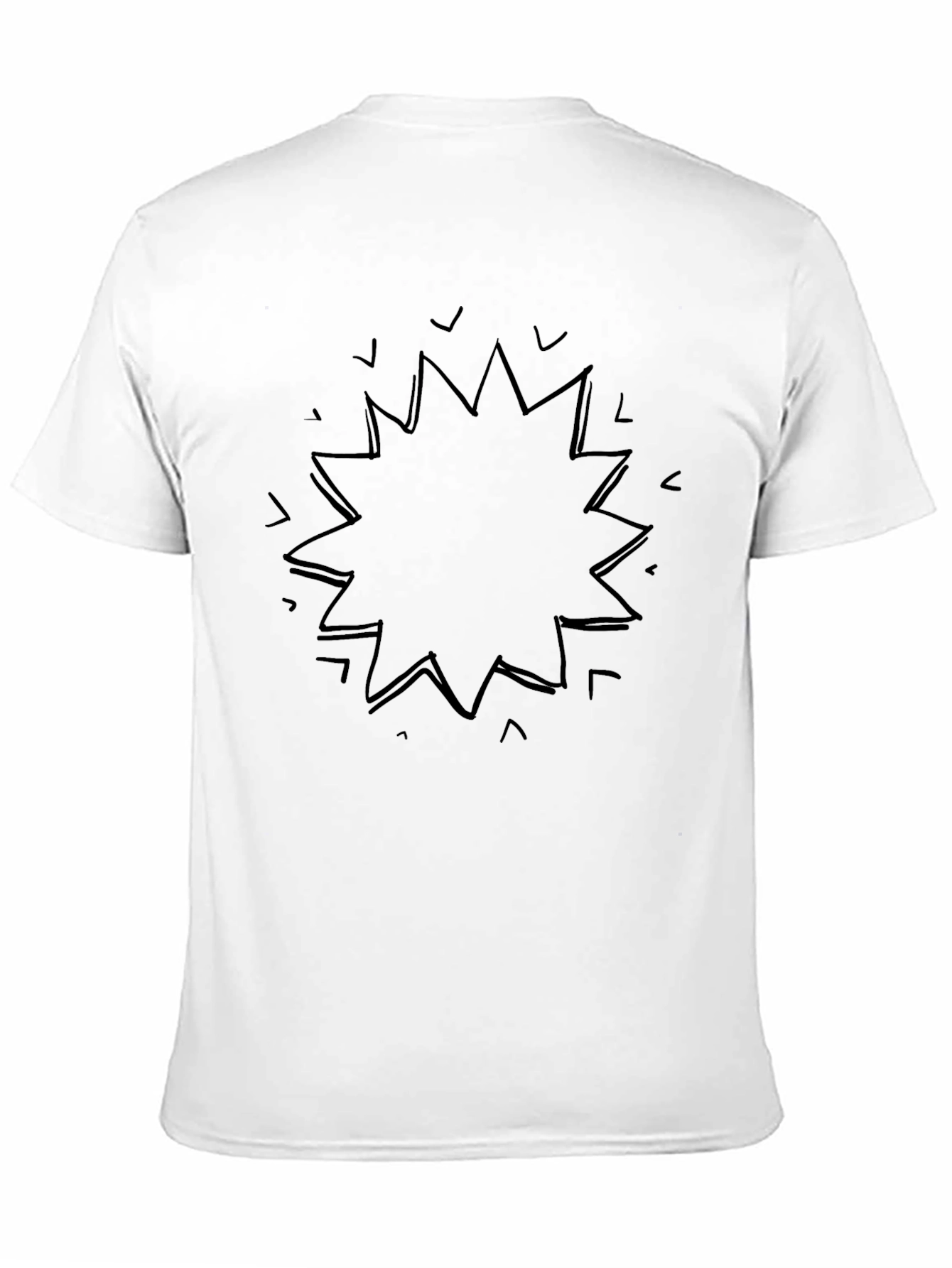 Black Men's Black Graphic Tee - Abstract Burst Design view 11