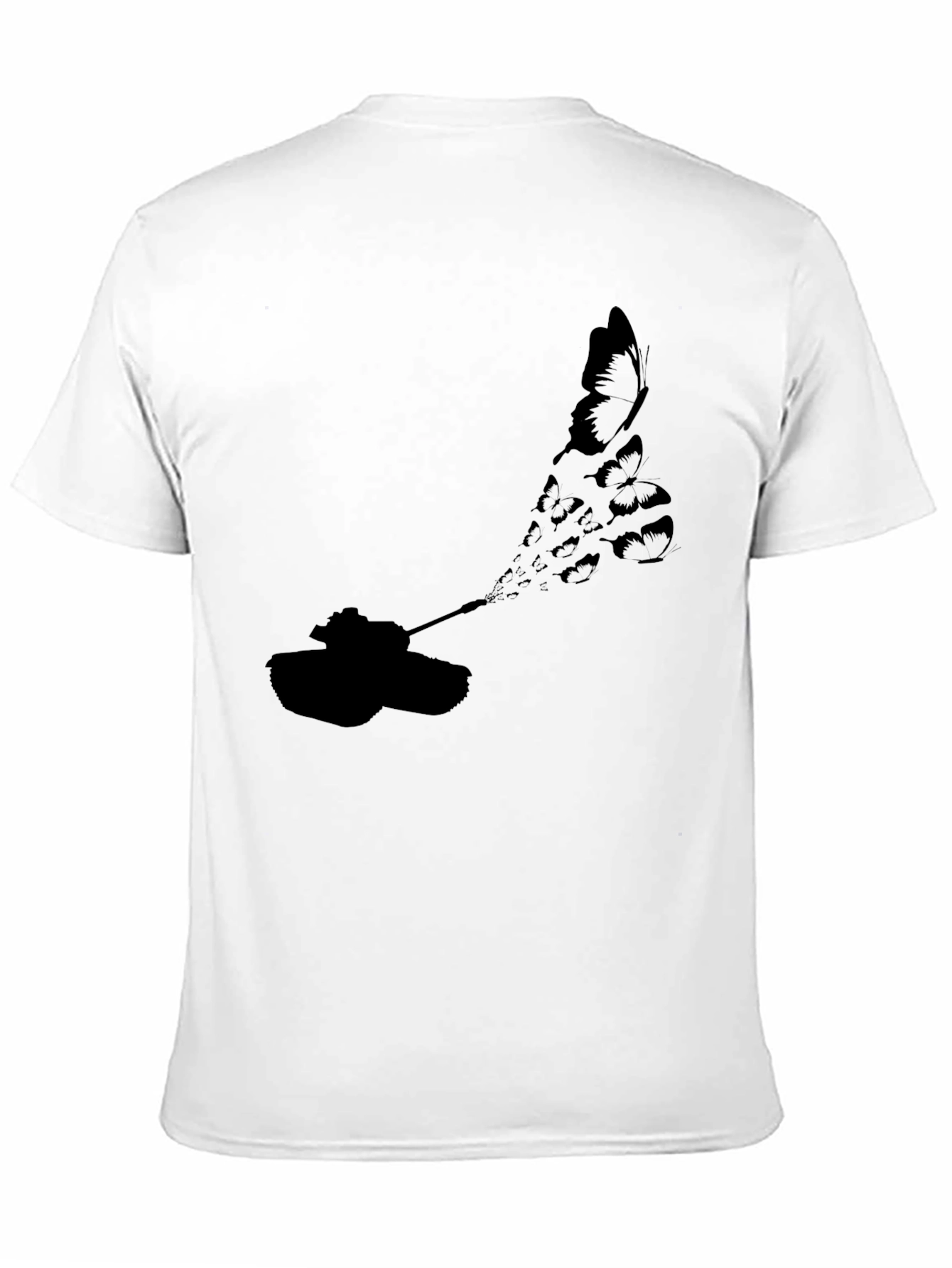 Black Tank Butterfly Graphic Tee - Black Cotton view 11