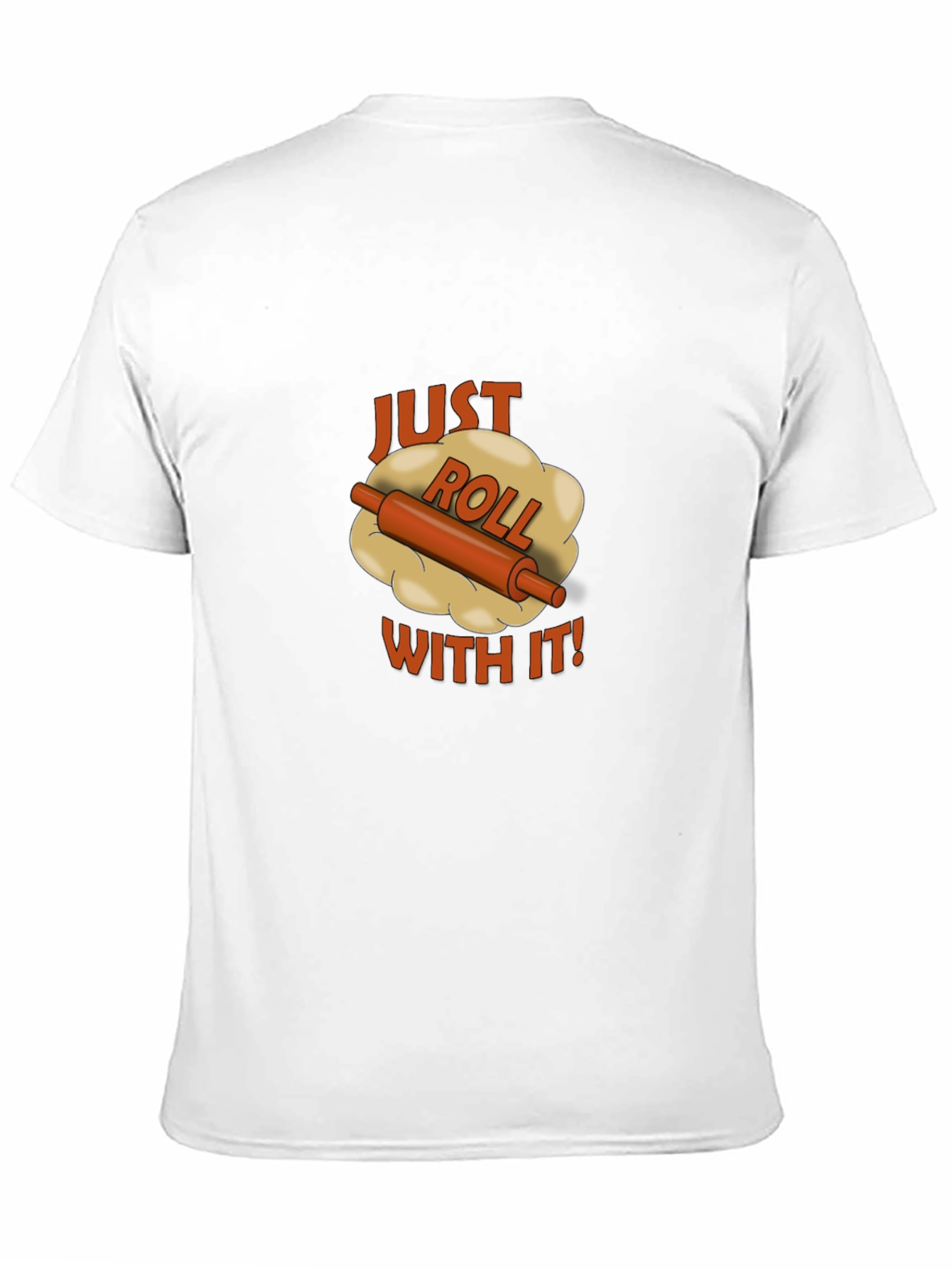 Black Just Roll With It Black T-Shirt - Funny Baking Tee view 11