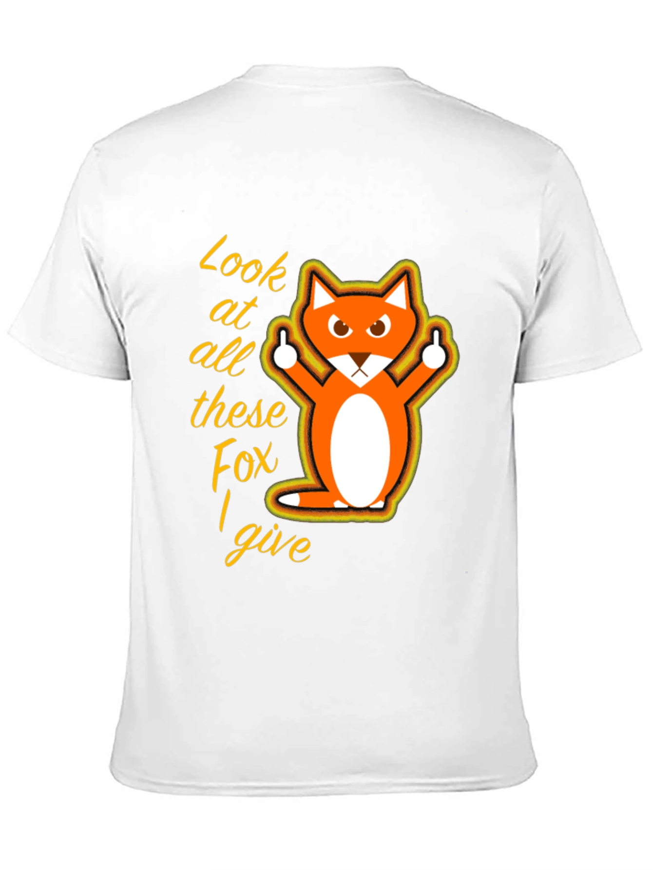 Black Funny Fox Graphic T-Shirt - Look at All These Fox I Give view 11