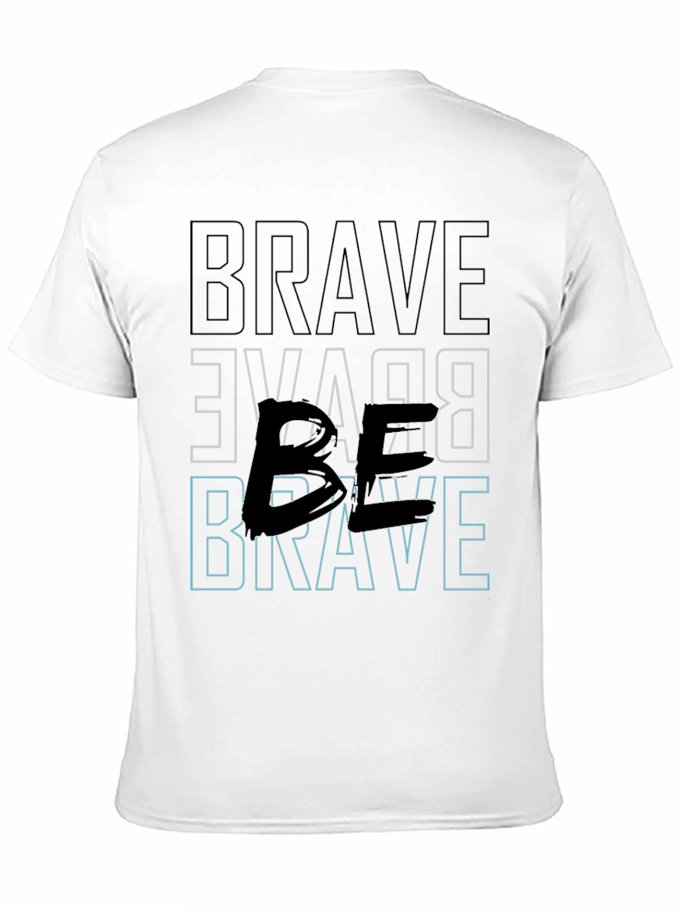 Black Brave Graphic Tee - Bold Black Print view 11