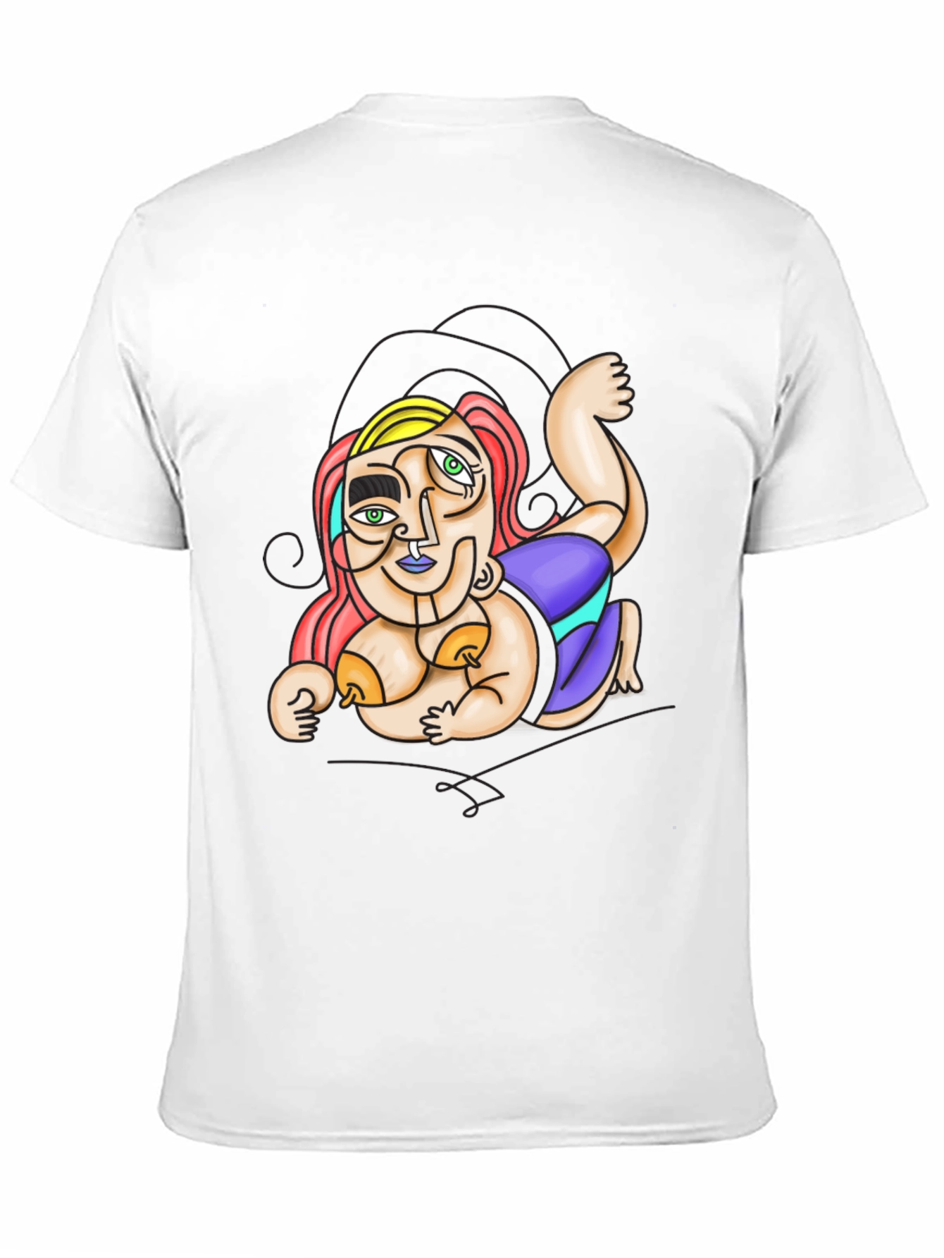 Black Abstract Art Graphic Tee view 11