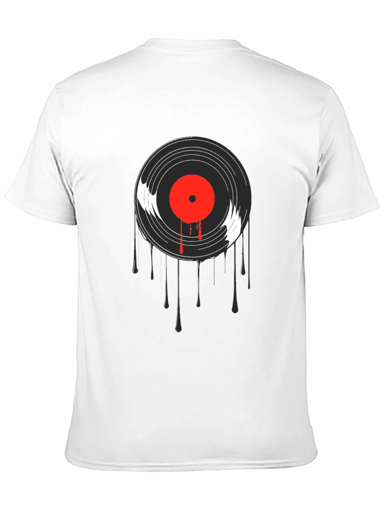 Black Retro Vinyl Record Graphic T-Shirt view 11