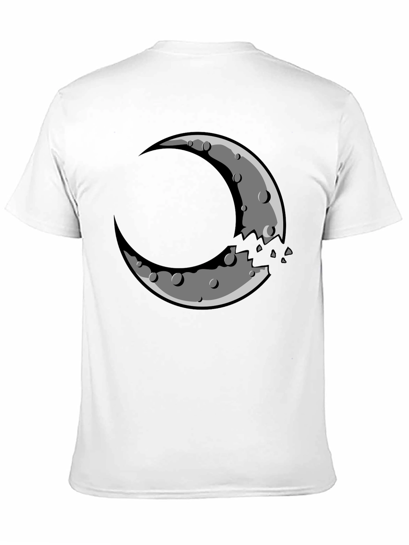 Black Crescent Moon Graphic Tee - Black Cotton Blend Shirt view 11