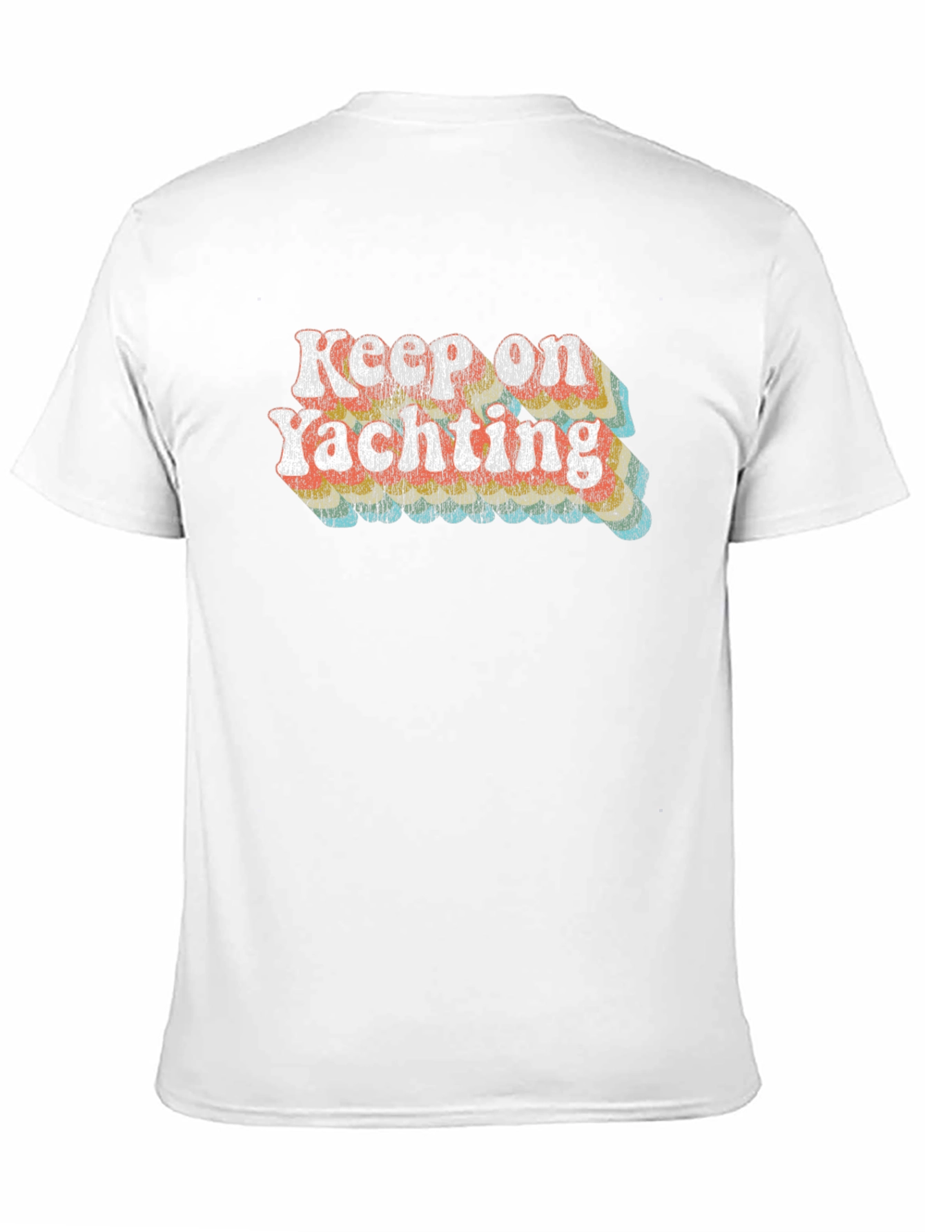 Black Keep on Yachting Retro Graphic Tee - Black view 11