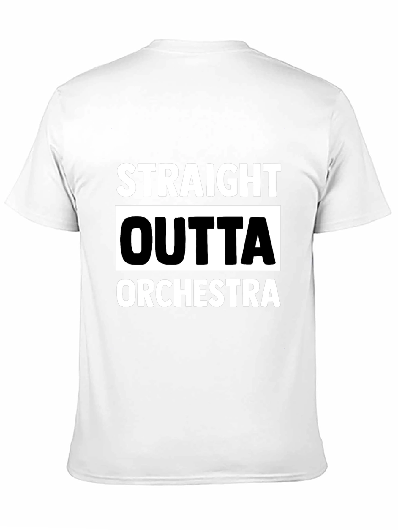 Black Straight Outta Orchestra Black T-Shirt view 11