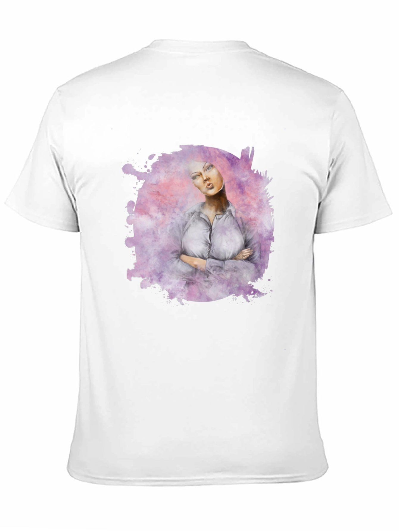 Black Watercolor Woman Graphic Tee - Unique Artistic Design view 11