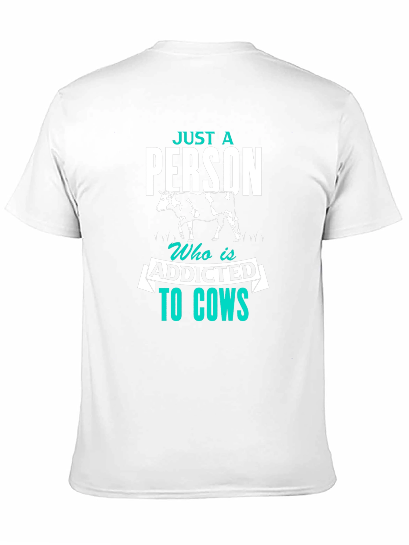 Black Cow Lover T-Shirt - Just a Person Addicted to Cows view 11