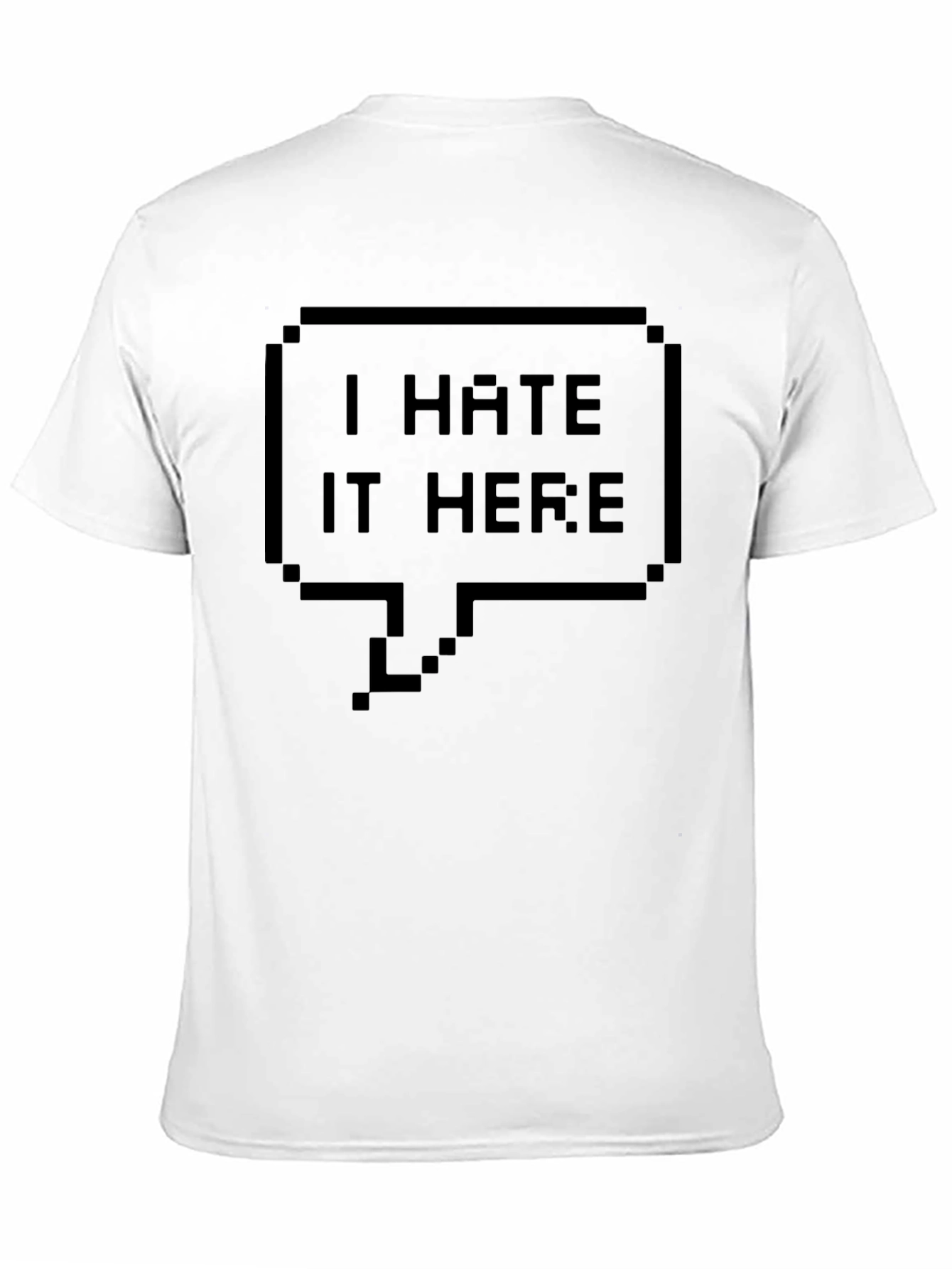 Black I Hate It Here Graphic Tee - Pixel Art Shirt view 11