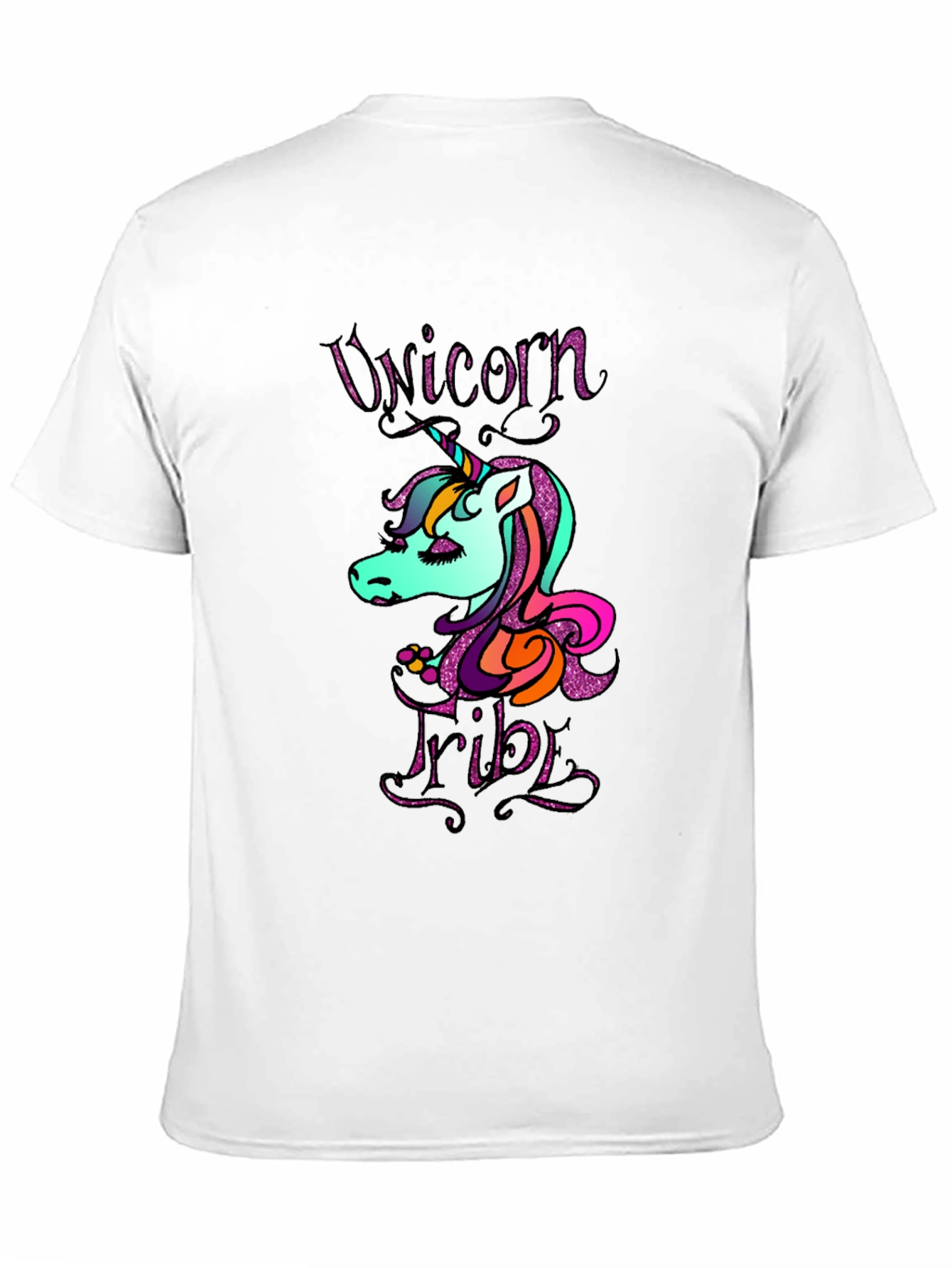 Black Unicorn Tribe Graphic Tee - Men's Black T-Shirt view 11