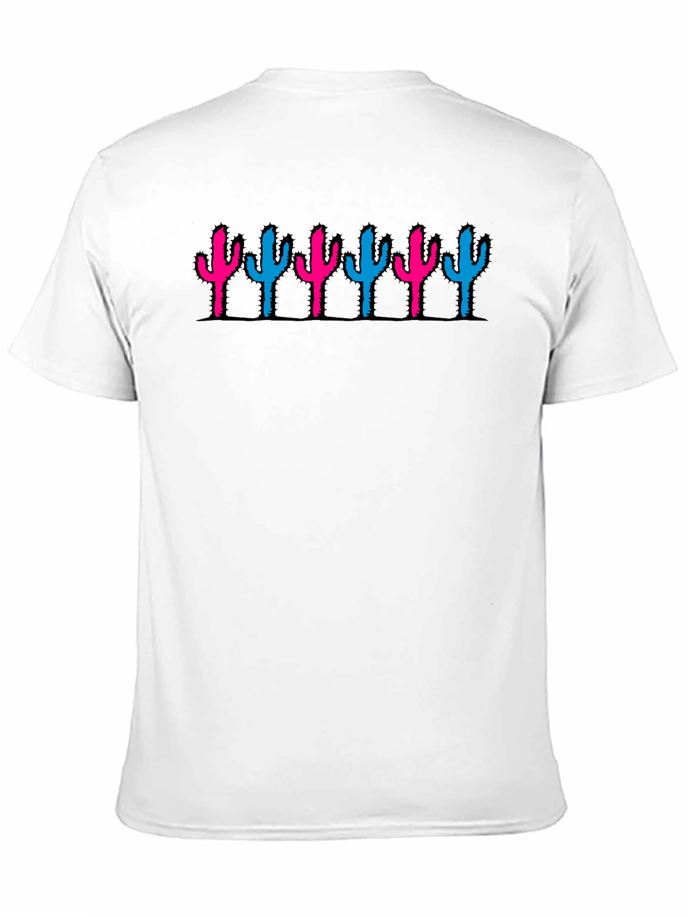 Black Cactus Print Crew Neck T-Shirt view 11