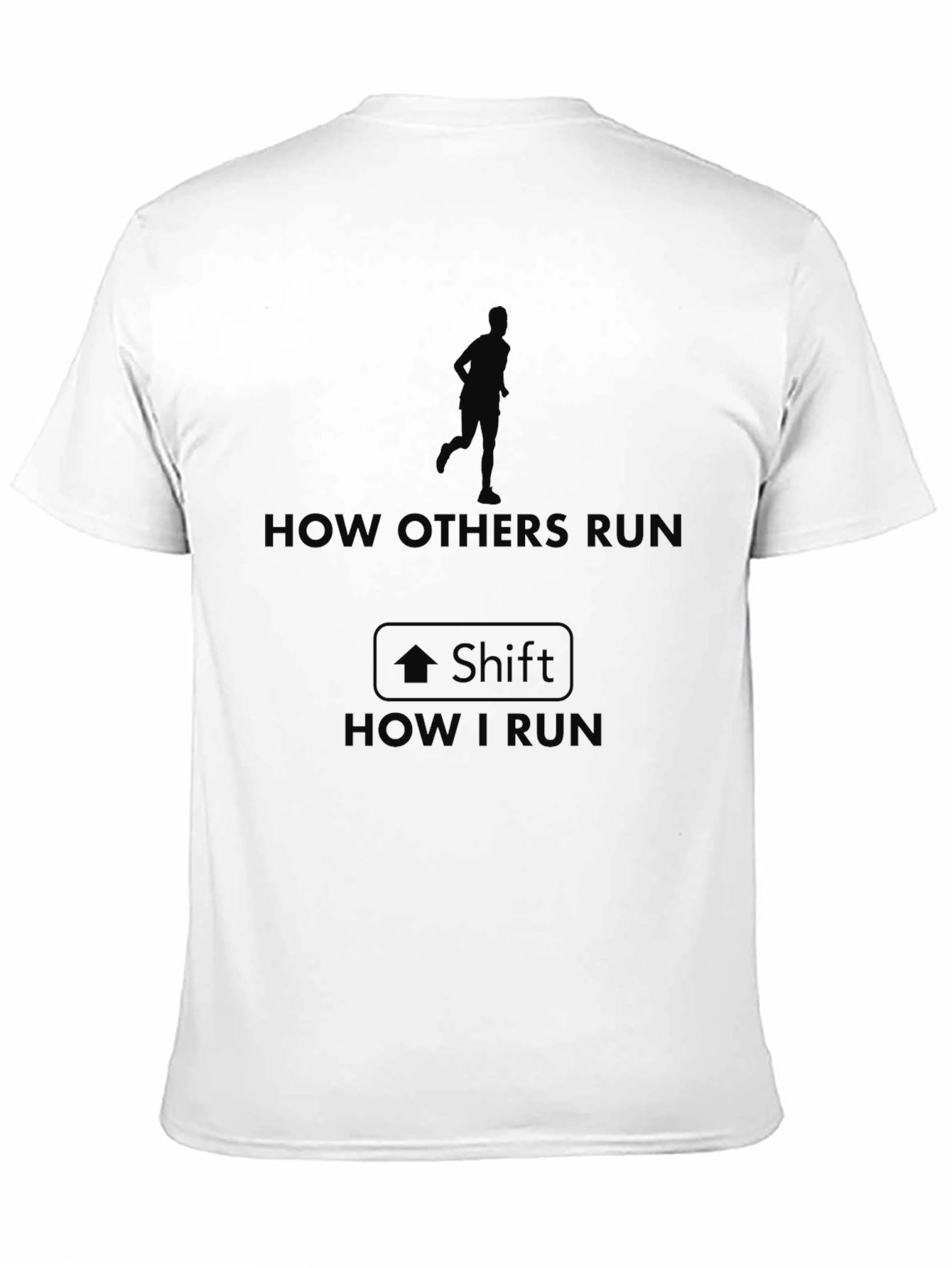 Black How I Run Funny Graphic Tee view 11