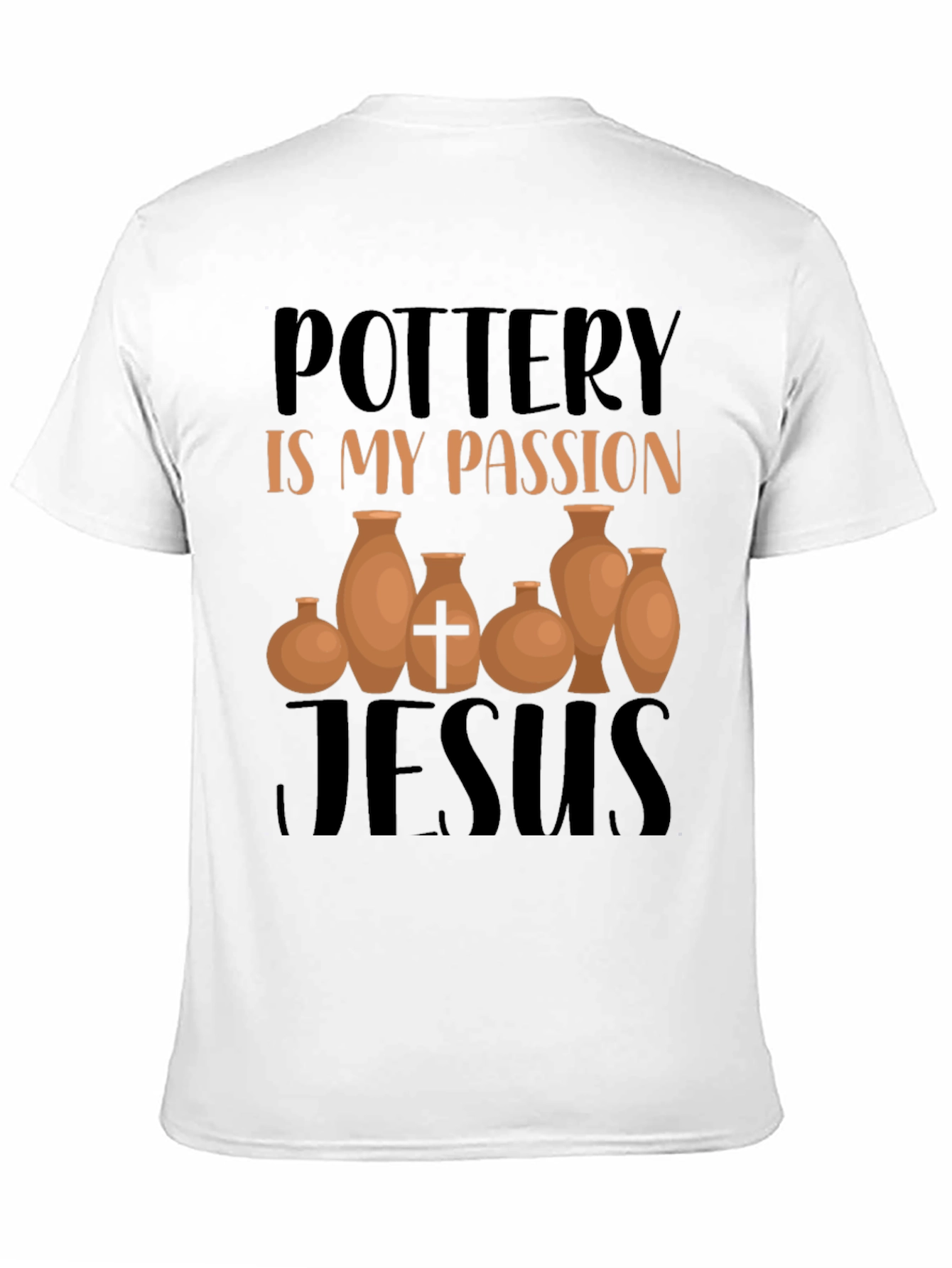Black Pottery is My Passion Jesus T-Shirt Black view 11