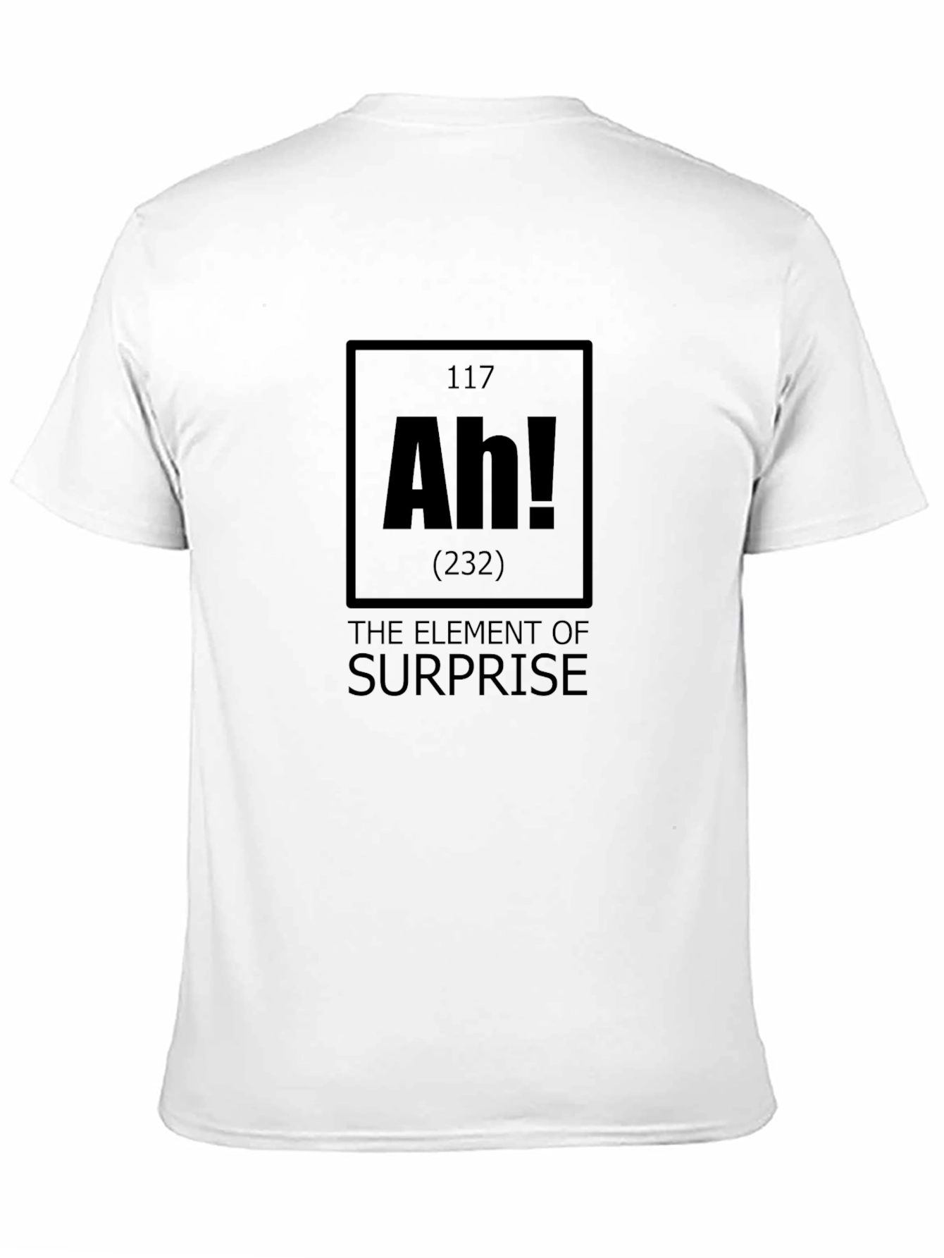 Black Surprise Element T-Shirt: Novelty Graphic Tee view 11
