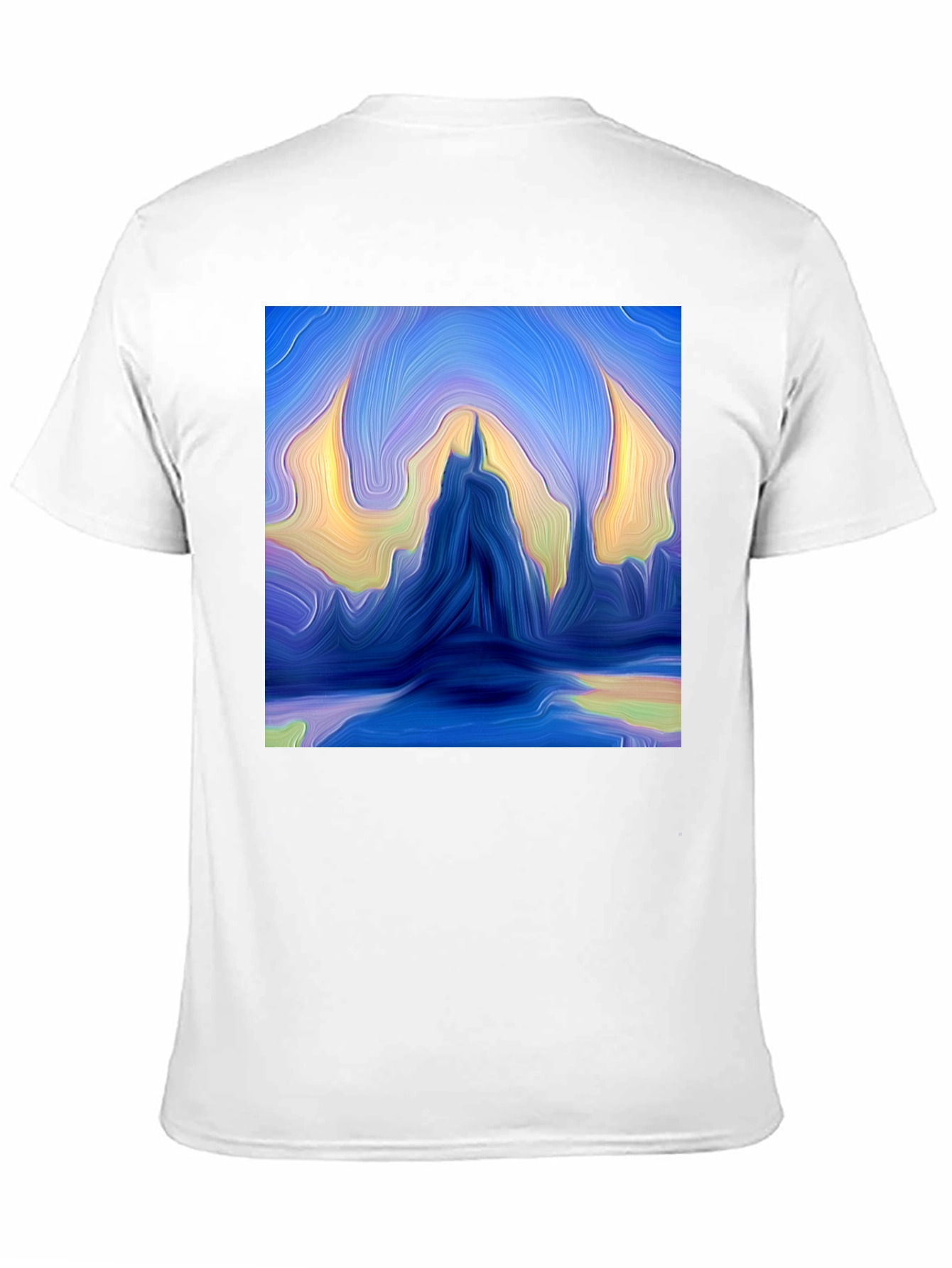 Black Abstract Mountains Graphic Tee view 11
