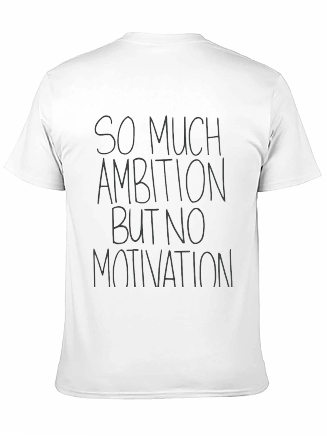 Black Ambition, No Motivation Black Graphic Tee view 11
